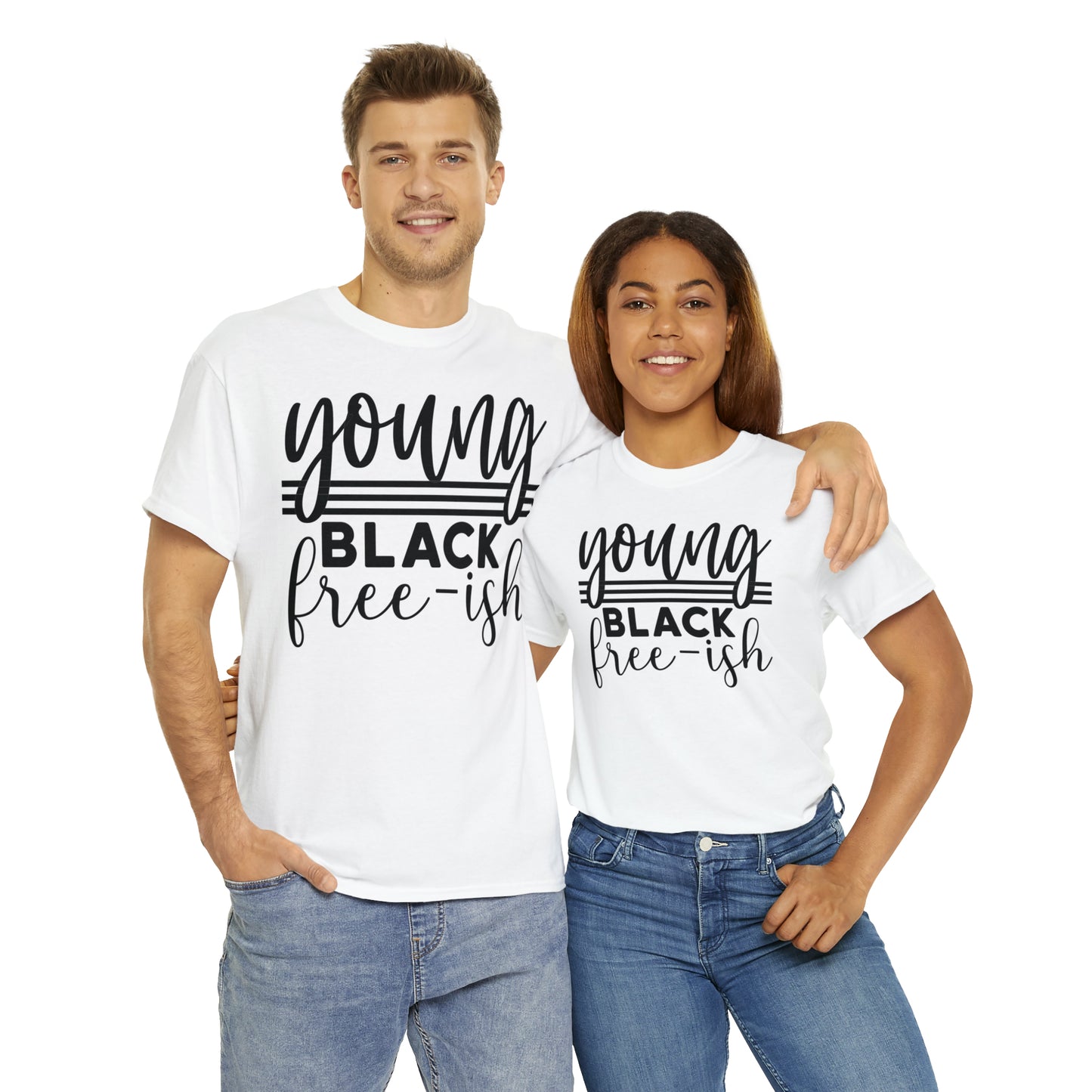 Young (Vinyl Cut-1 color) Unisex Heavy Cotton Tee