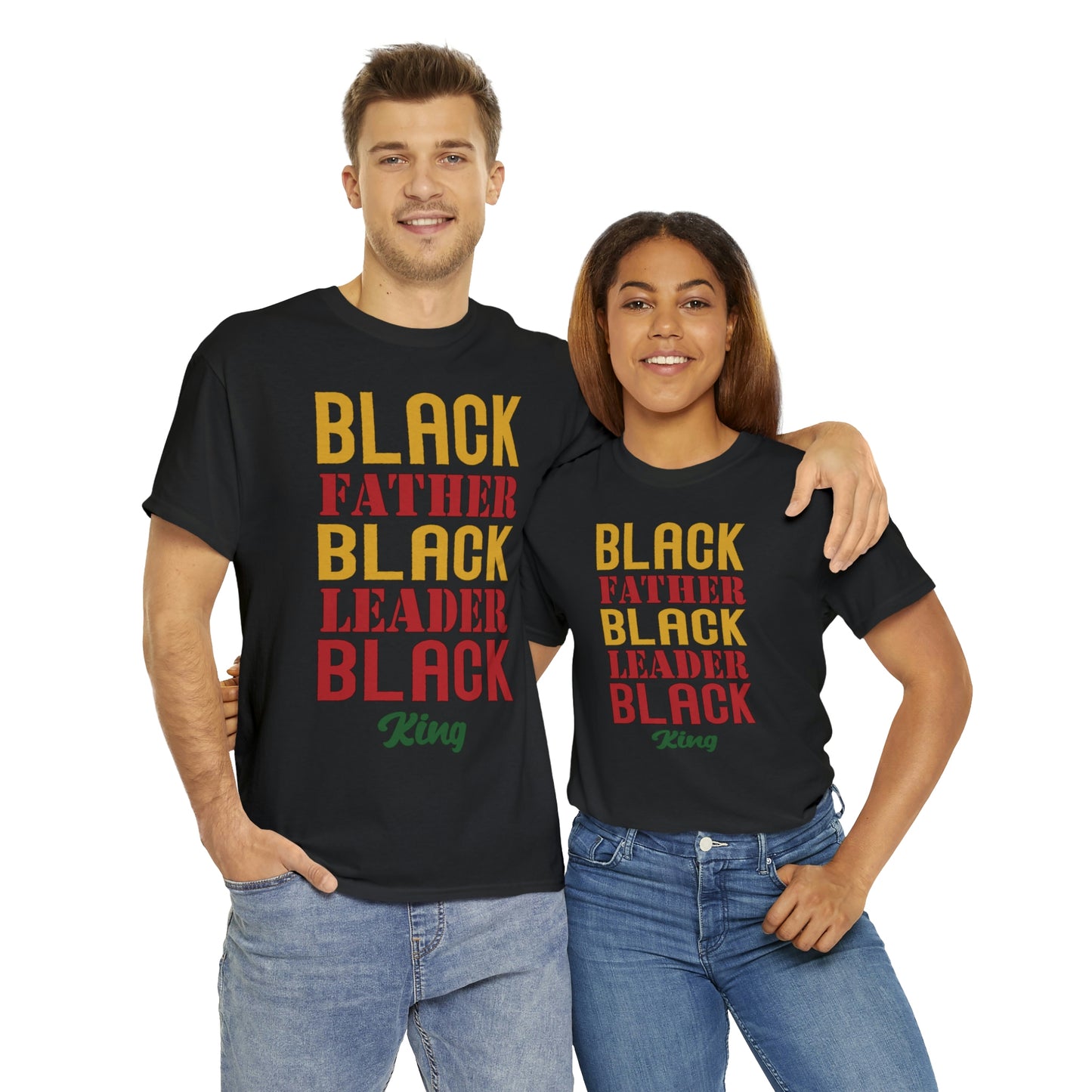 Black Fathers Block Unisex Heavy Cotton Tee