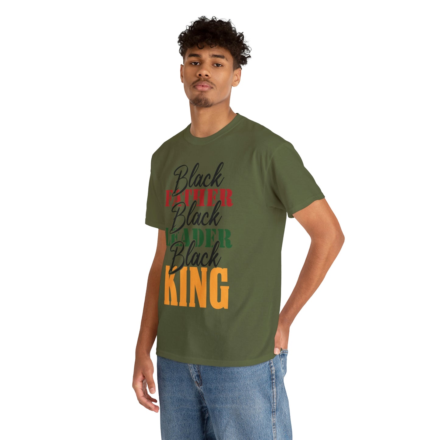 Black Father Script Unisex Heavy Cotton Tee
