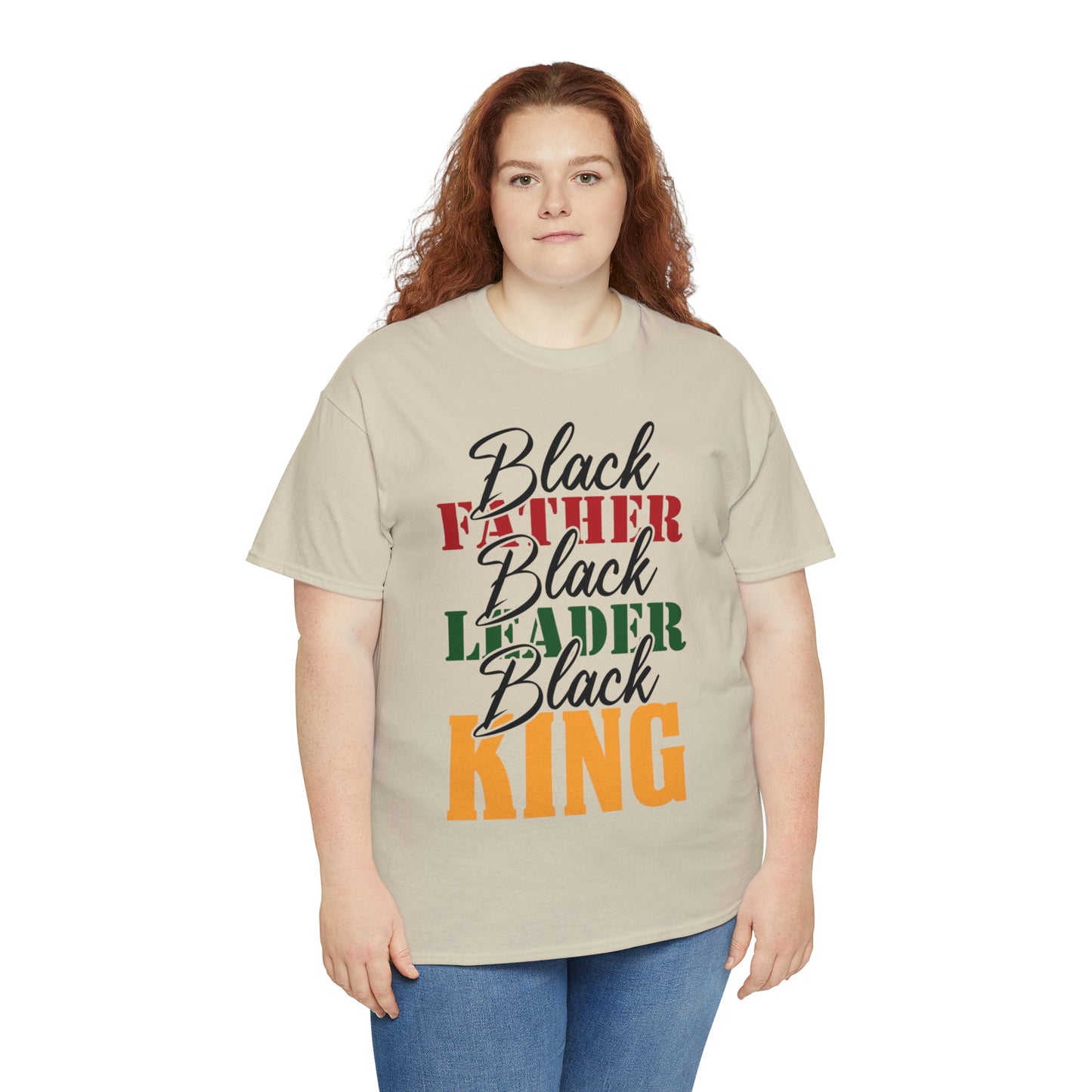Black Father Script Unisex Heavy Cotton Tee