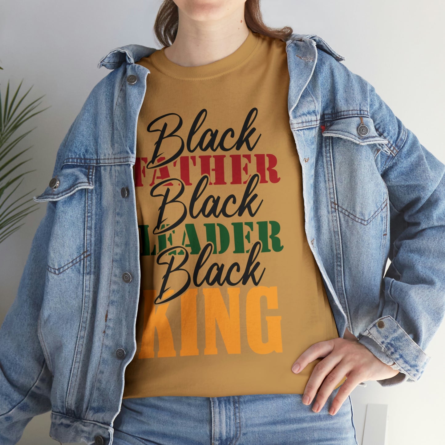 Black Father Script Unisex Heavy Cotton Tee
