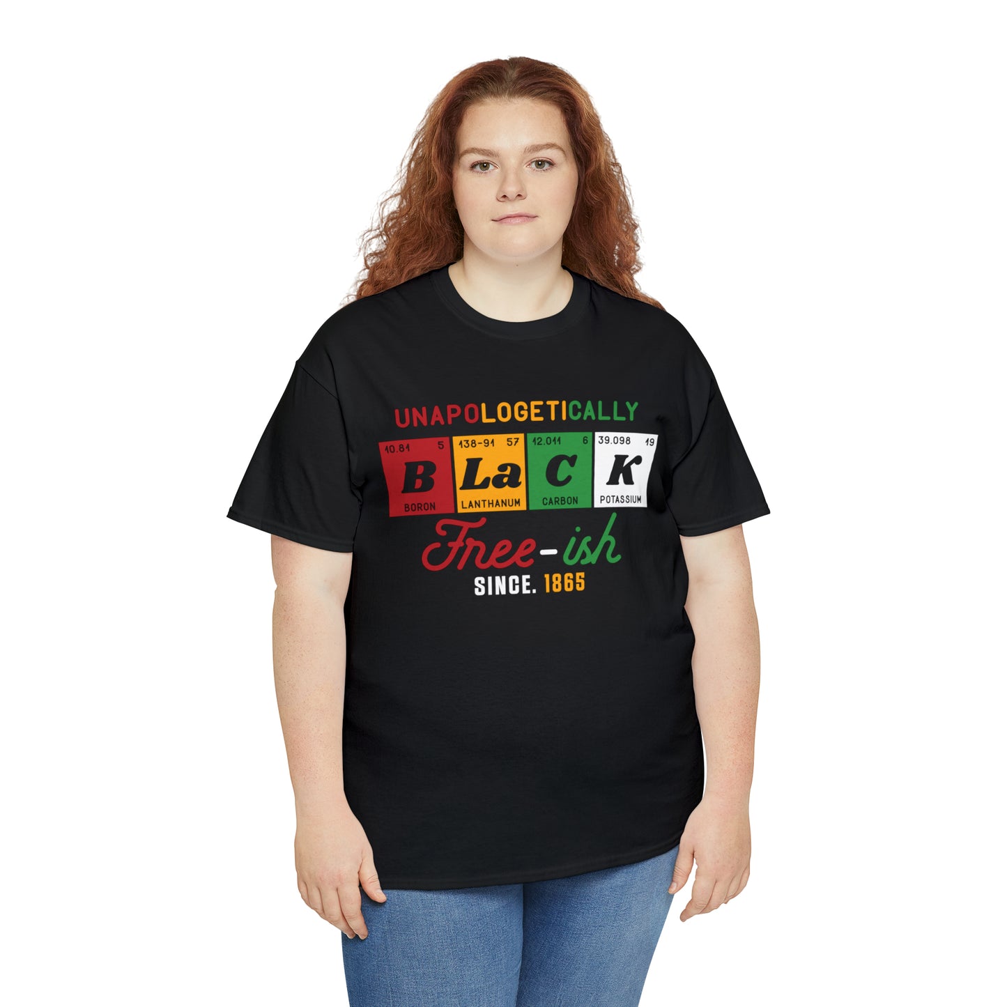 Black-DTF Print Unisex Heavy Cotton Tee