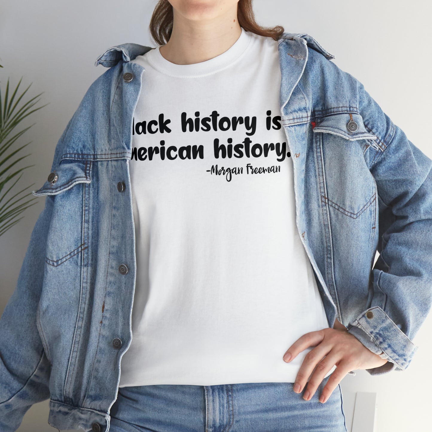 Amer Hist (Vinyl Cut-1 Color) Unisex Heavy Cotton Tee