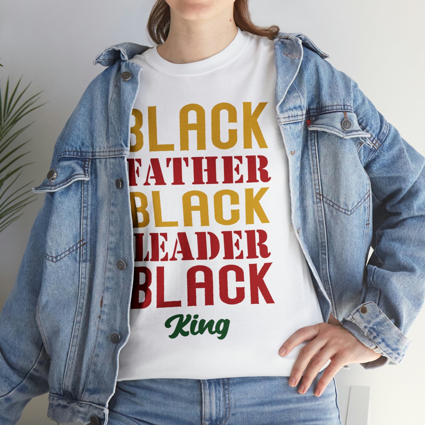 Black Fathers Block Unisex Heavy Cotton Tee