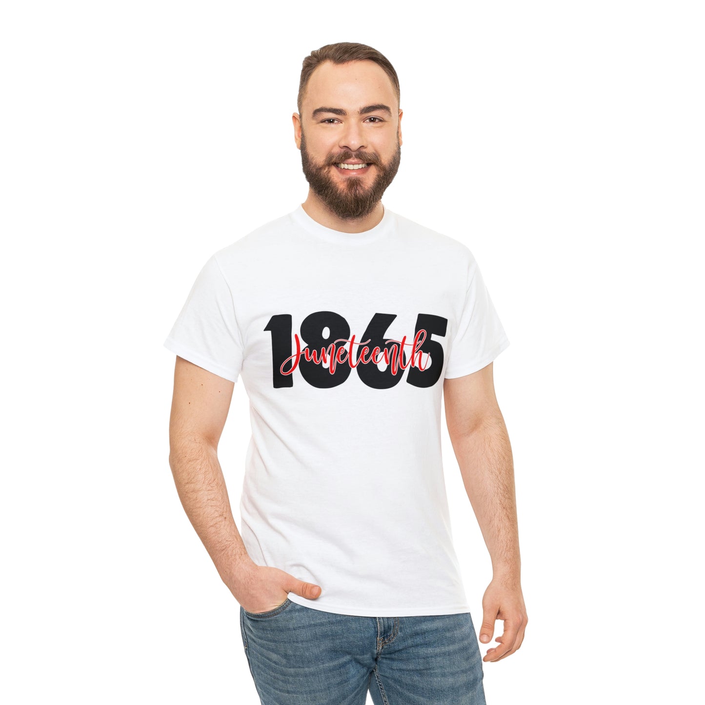 Juneteenth-Red Unisex Heavy Cotton Tee