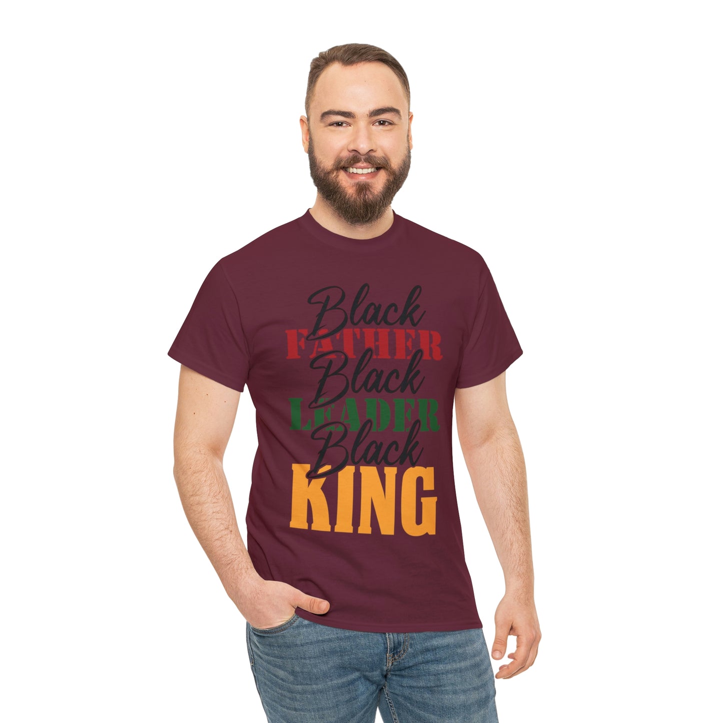 Black Father Script Unisex Heavy Cotton Tee