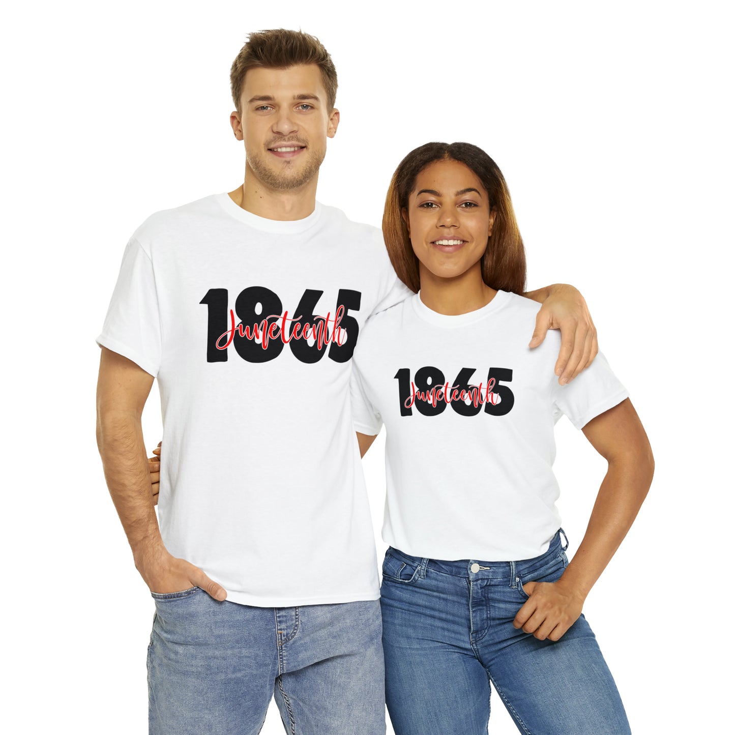 1865 (Vinyl Print-2 Color) Unisex Heavy Cotton Tee