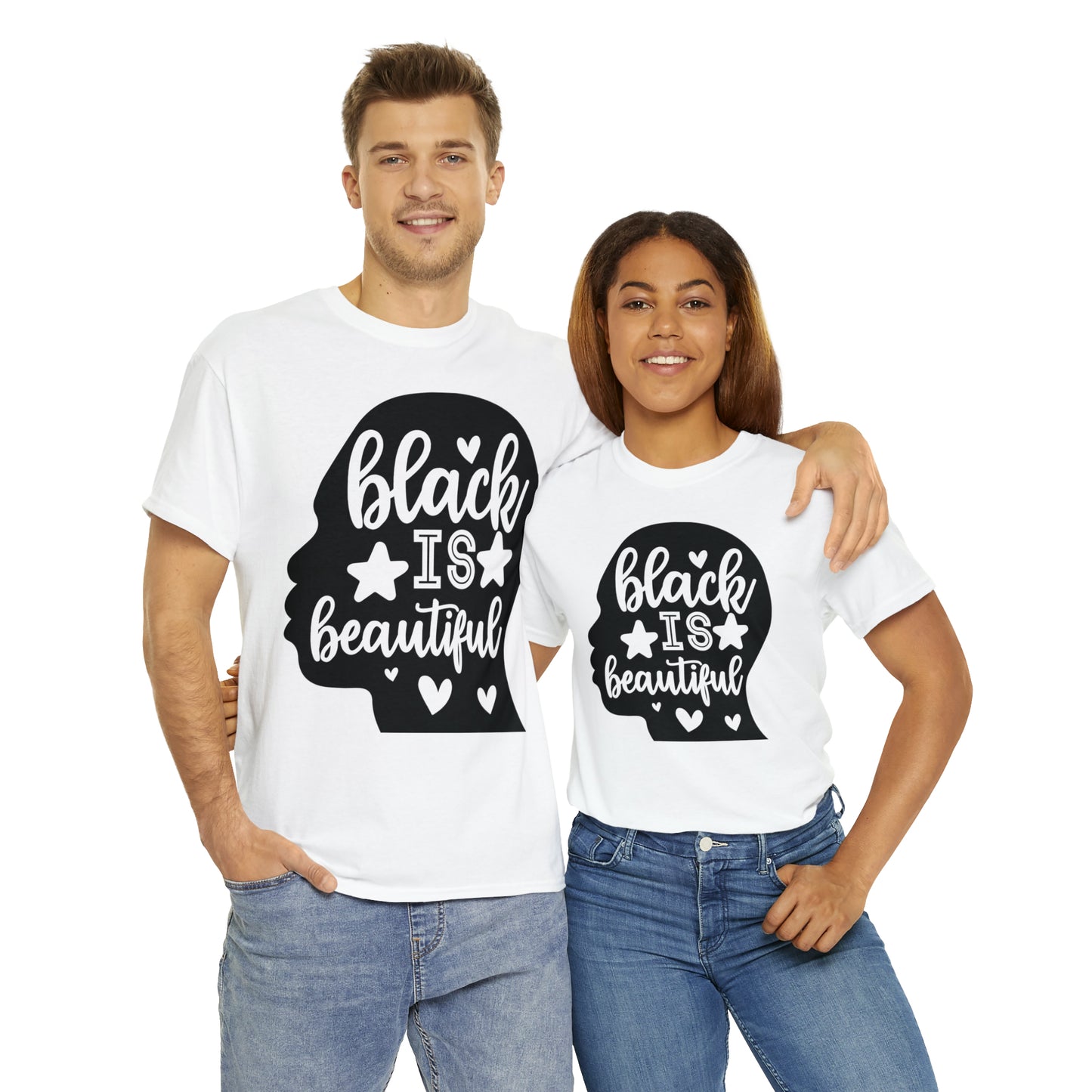 Black/Beautiful Unisex Heavy Cotton Tee