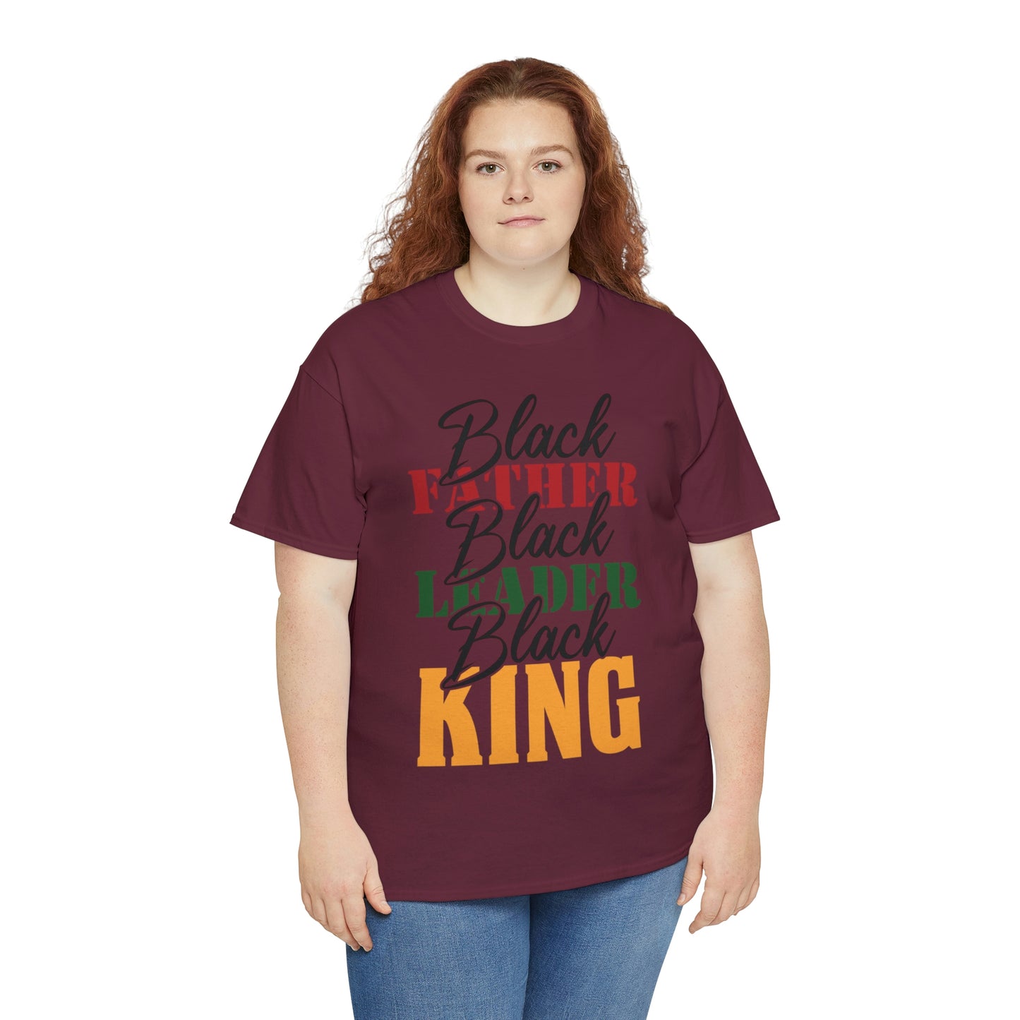Black Father Script Unisex Heavy Cotton Tee