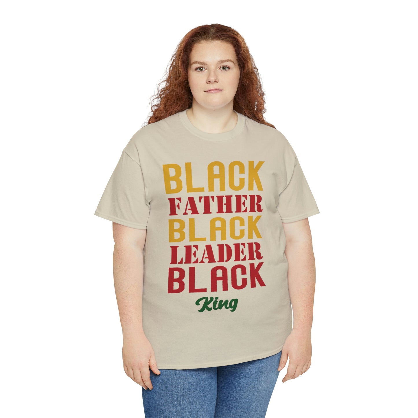 Black Fathers Block Unisex Heavy Cotton Tee