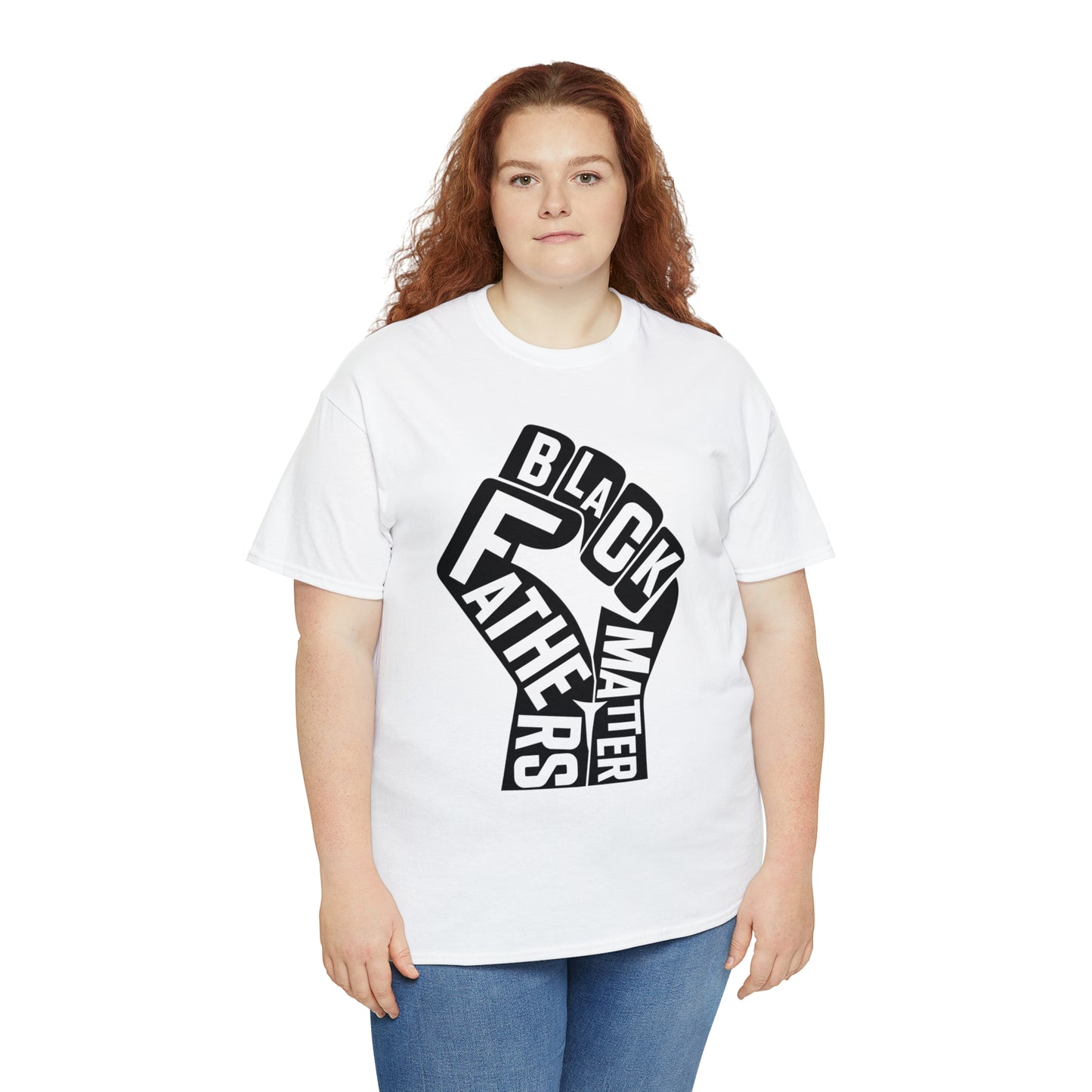 Black Fathers (Vinyl Cut-1 Color)Unisex Heavy Cotton Tee