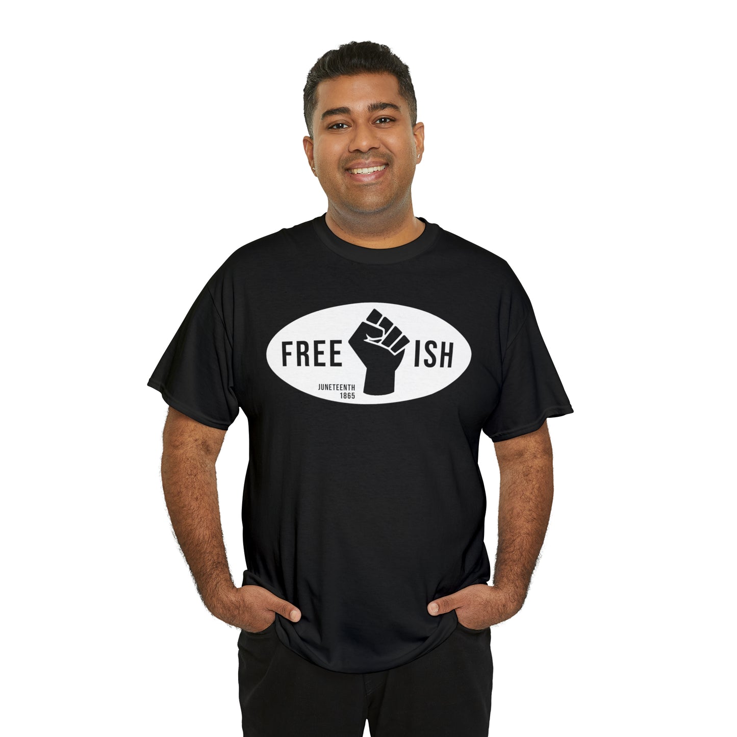 Free-Ish (Vinyl Cut-1 color) Unisex Heavy Cotton Tee
