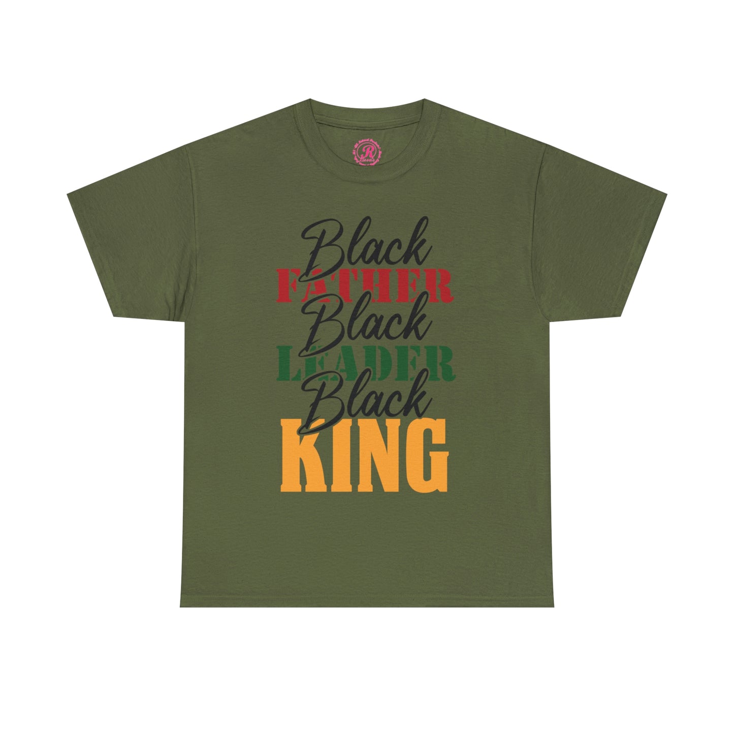 Black Father Script Unisex Heavy Cotton Tee