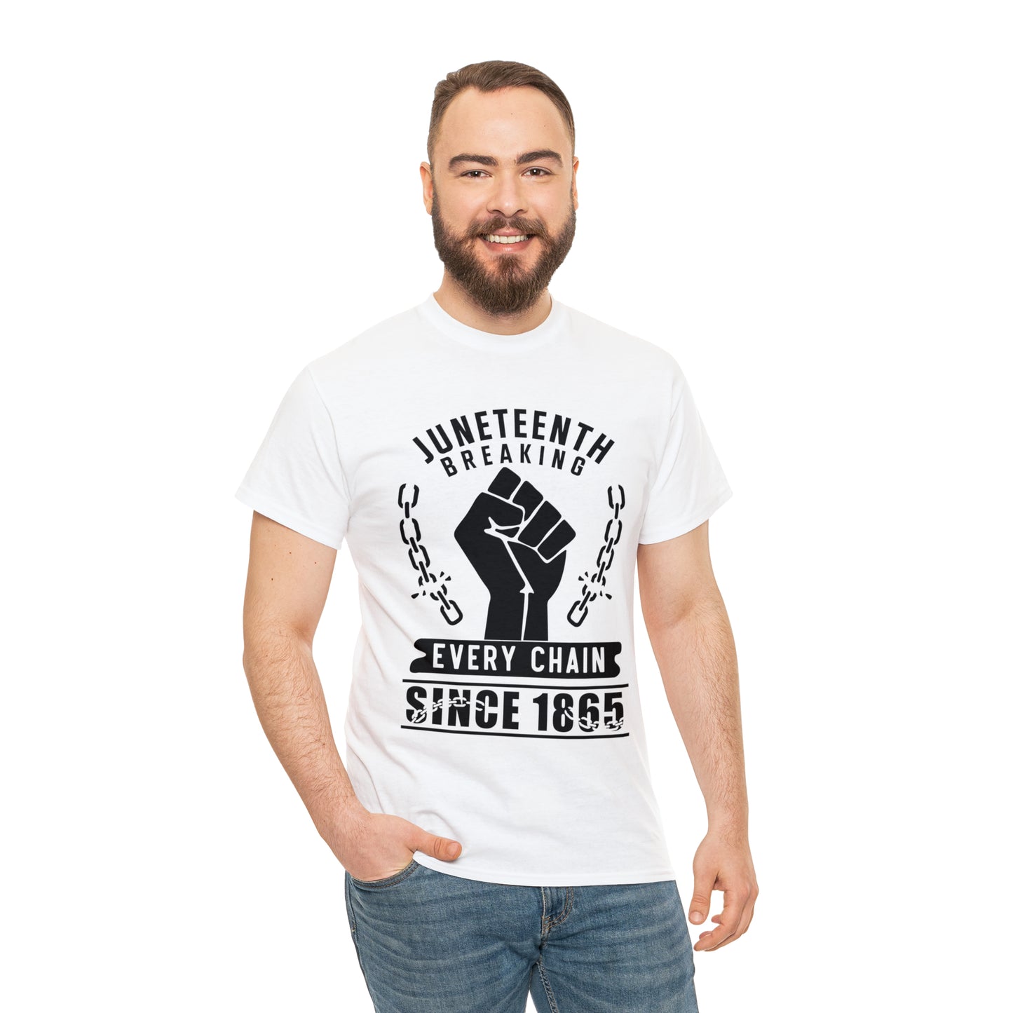 Breaking Every Chain (Vinyl Cut-1 Color) Unisex Heavy Cotton Tee
