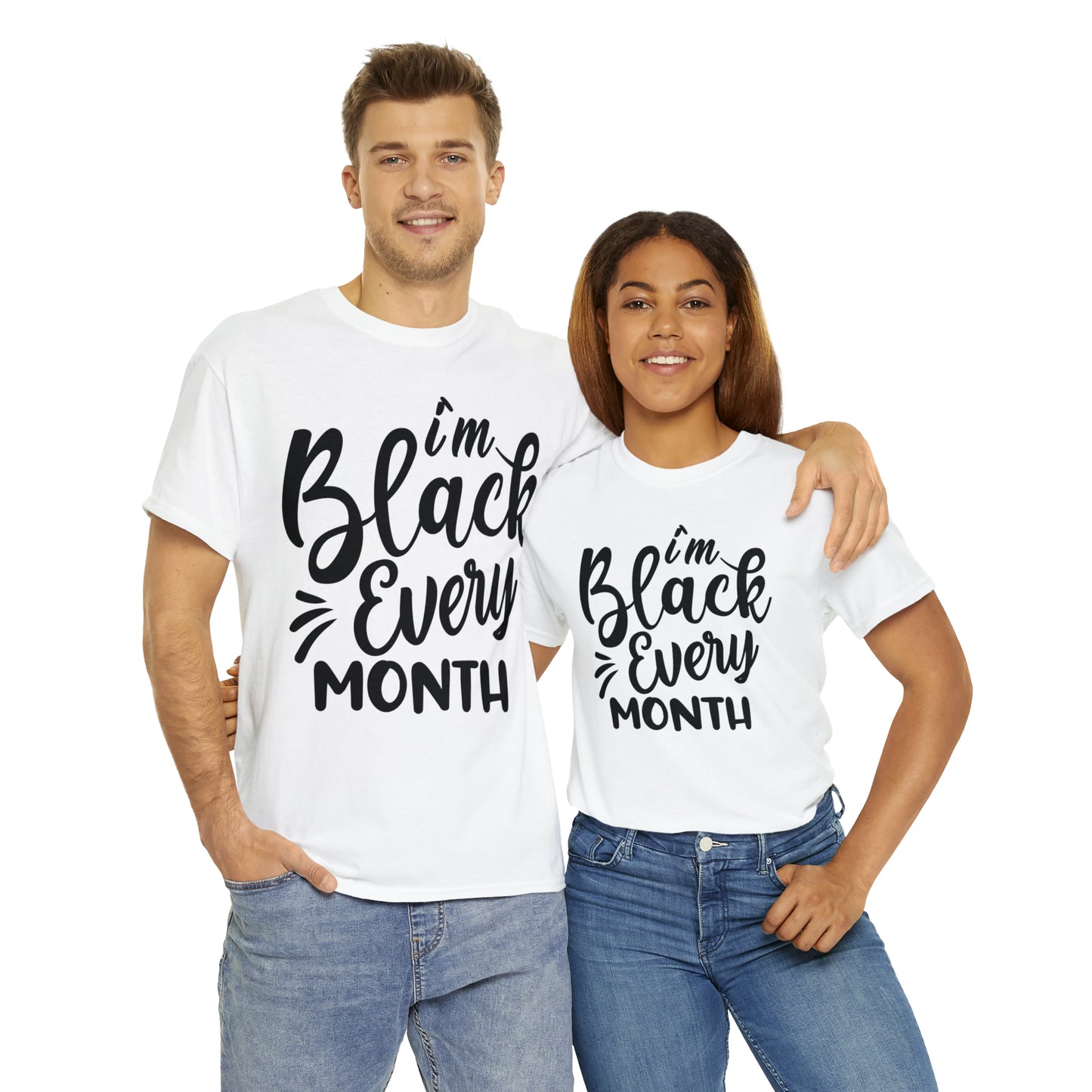 Black (Vinyl Cut-1 color) Unisex Heavy Cotton Tee