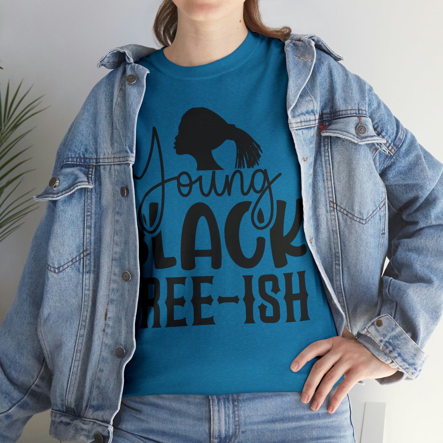Young Black Unisex Heavy Cotton Tee