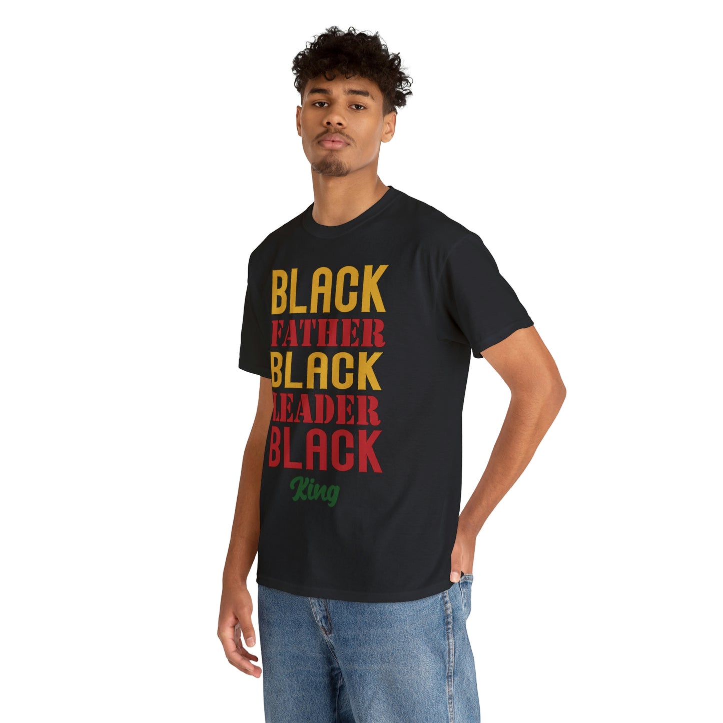 Black Fathers Block Unisex Heavy Cotton Tee