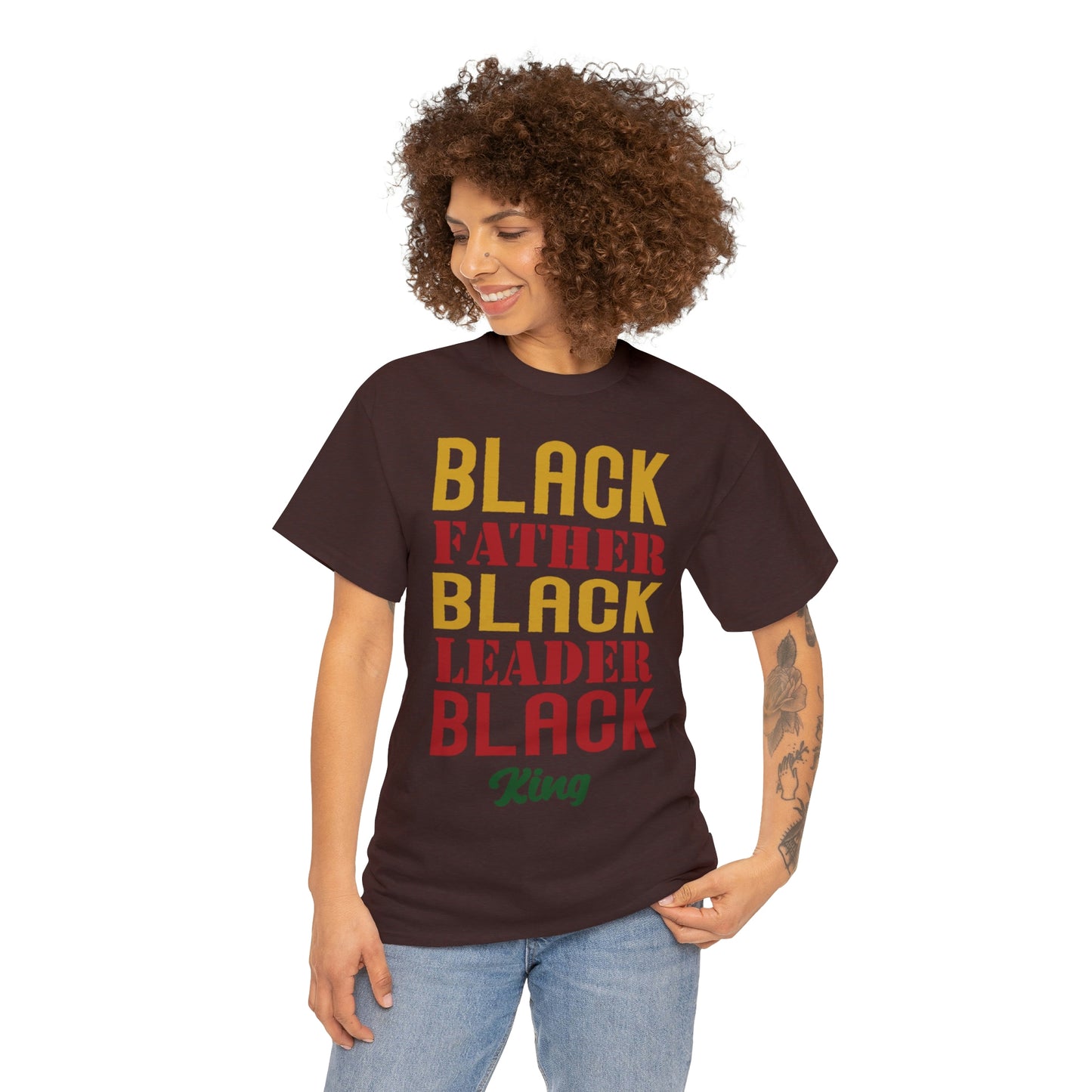 Black Fathers Block Unisex Heavy Cotton Tee