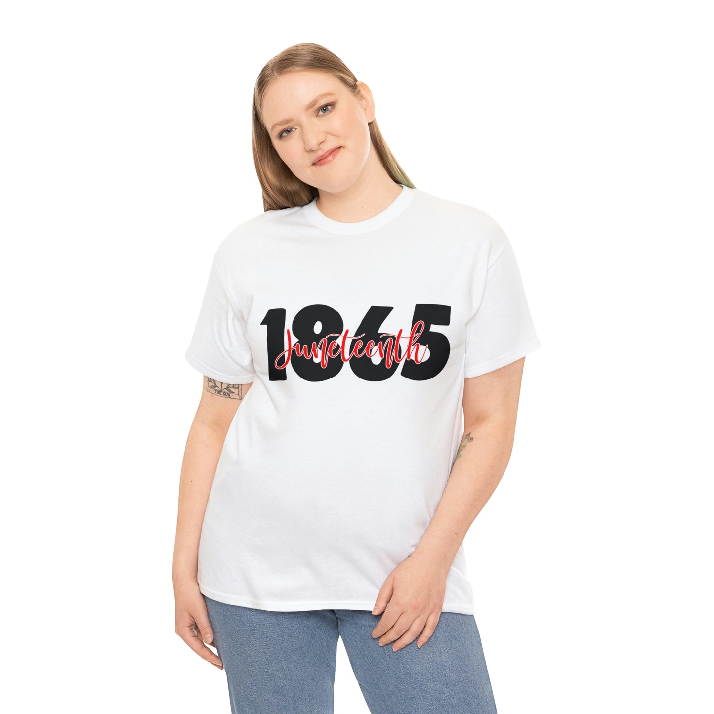 Juneteenth-Red Unisex Heavy Cotton Tee