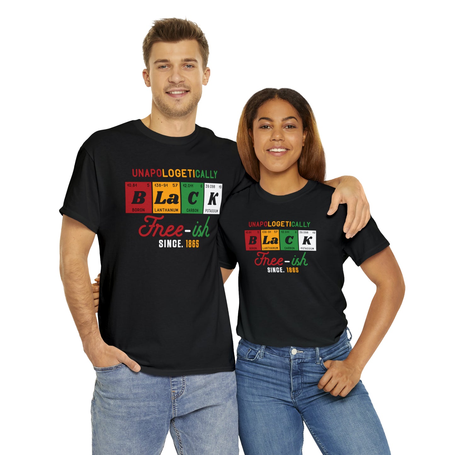 Black-DTF Print Unisex Heavy Cotton Tee