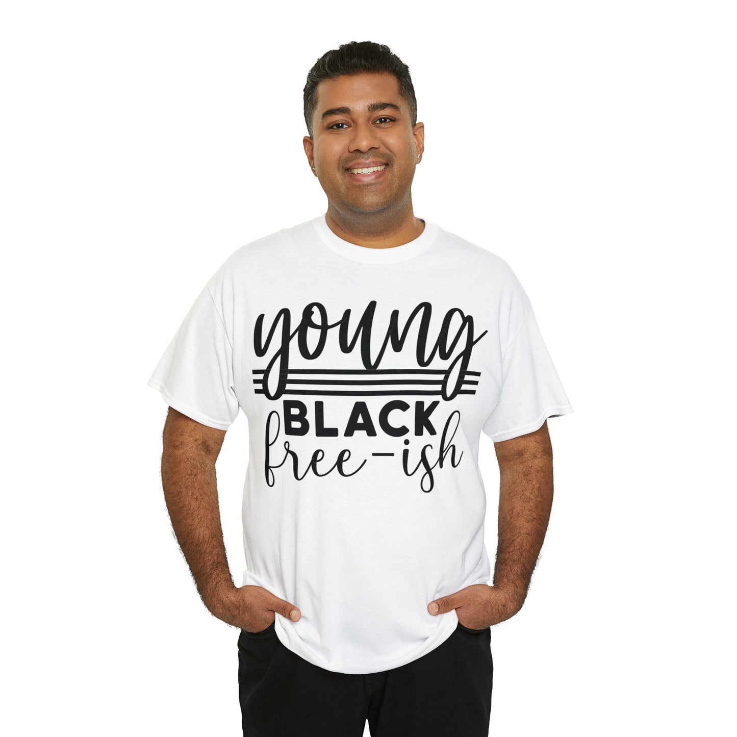 Young (Vinyl Cut-1 color) Unisex Heavy Cotton Tee