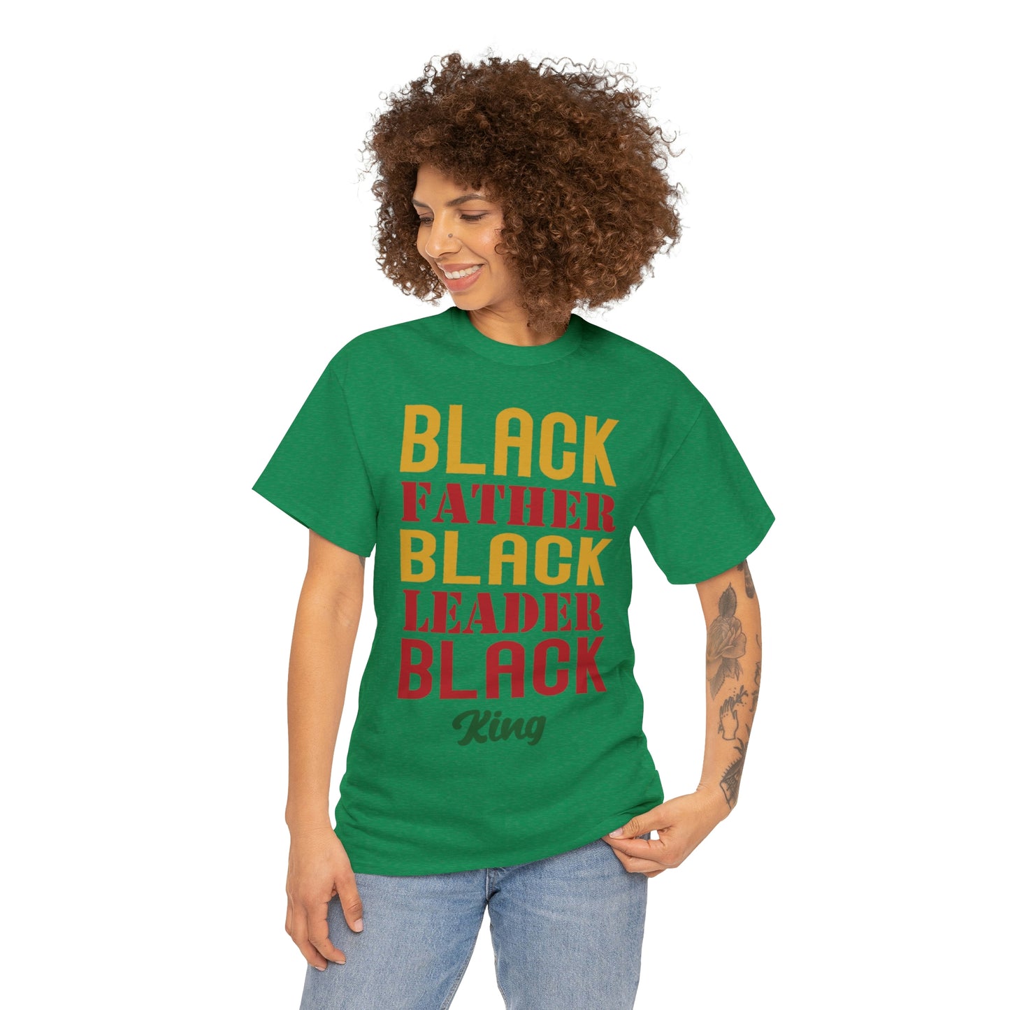Black Fathers Block Unisex Heavy Cotton Tee
