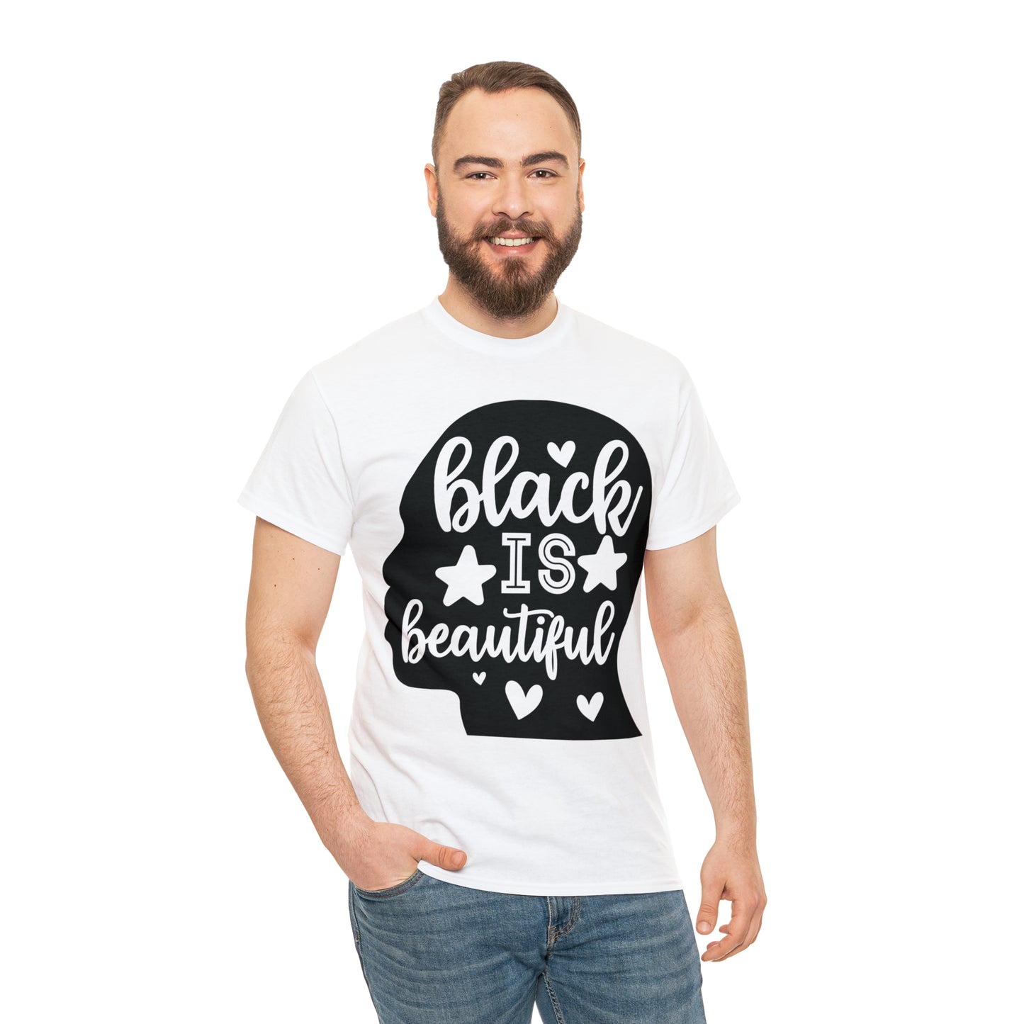 Black/Beautiful Unisex Heavy Cotton Tee