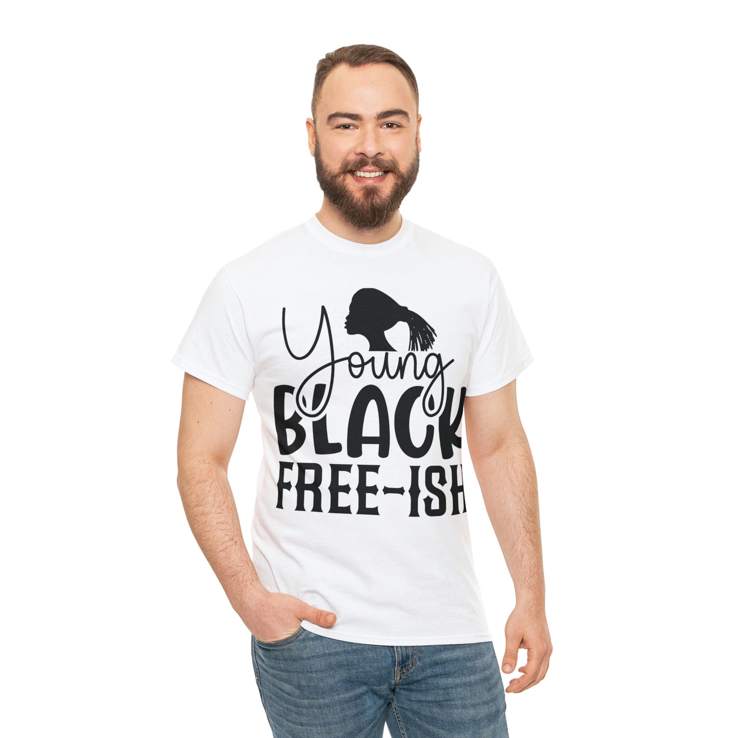 Young Black Unisex Heavy Cotton Tee