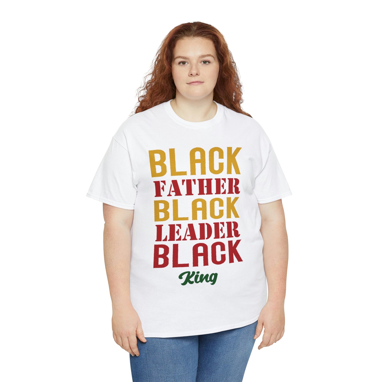 Black Fathers Block Unisex Heavy Cotton Tee