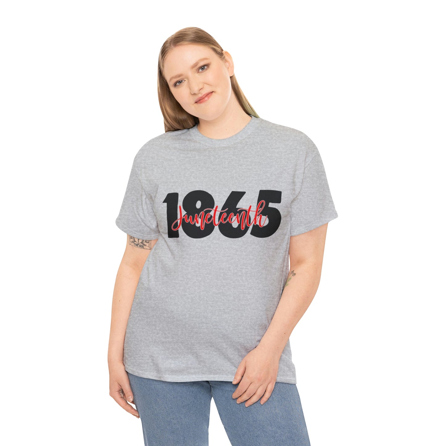 Juneteenth-Red Unisex Heavy Cotton Tee