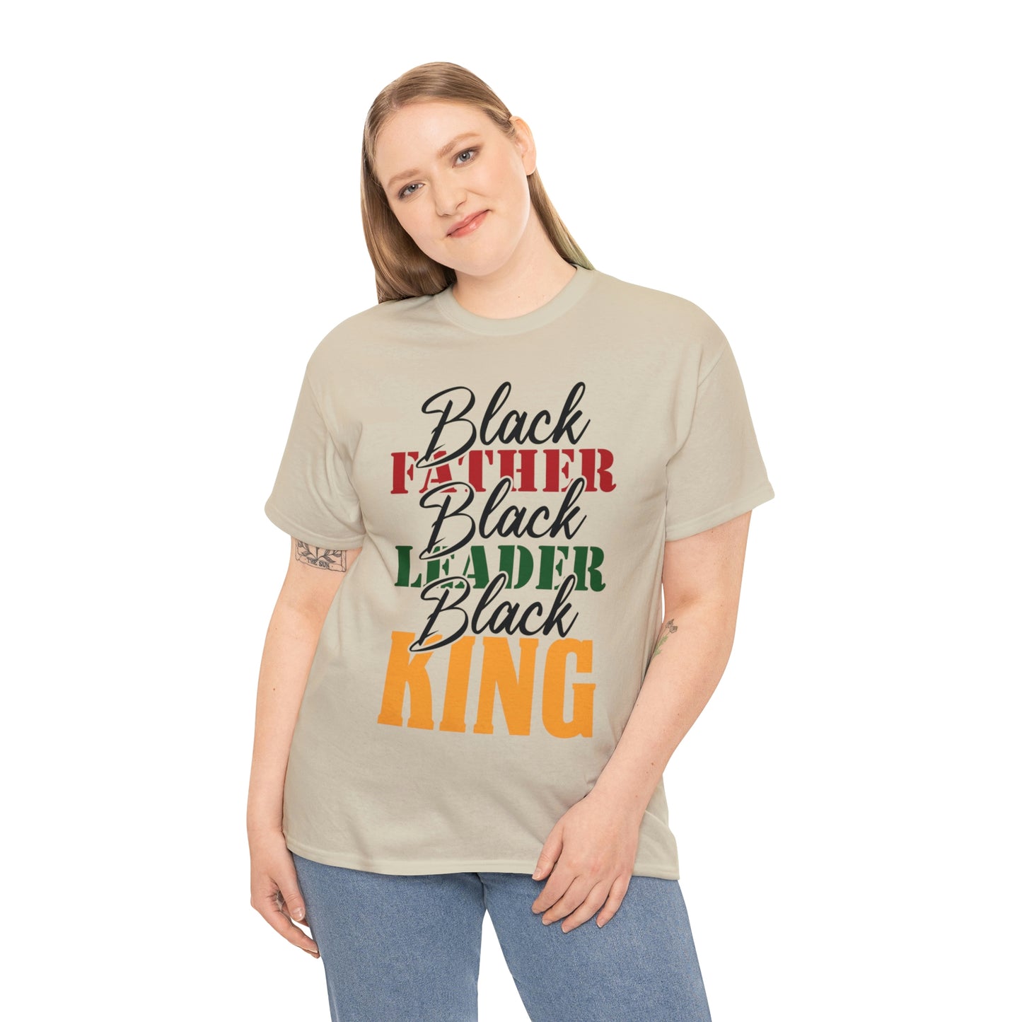 Black Father Script Unisex Heavy Cotton Tee