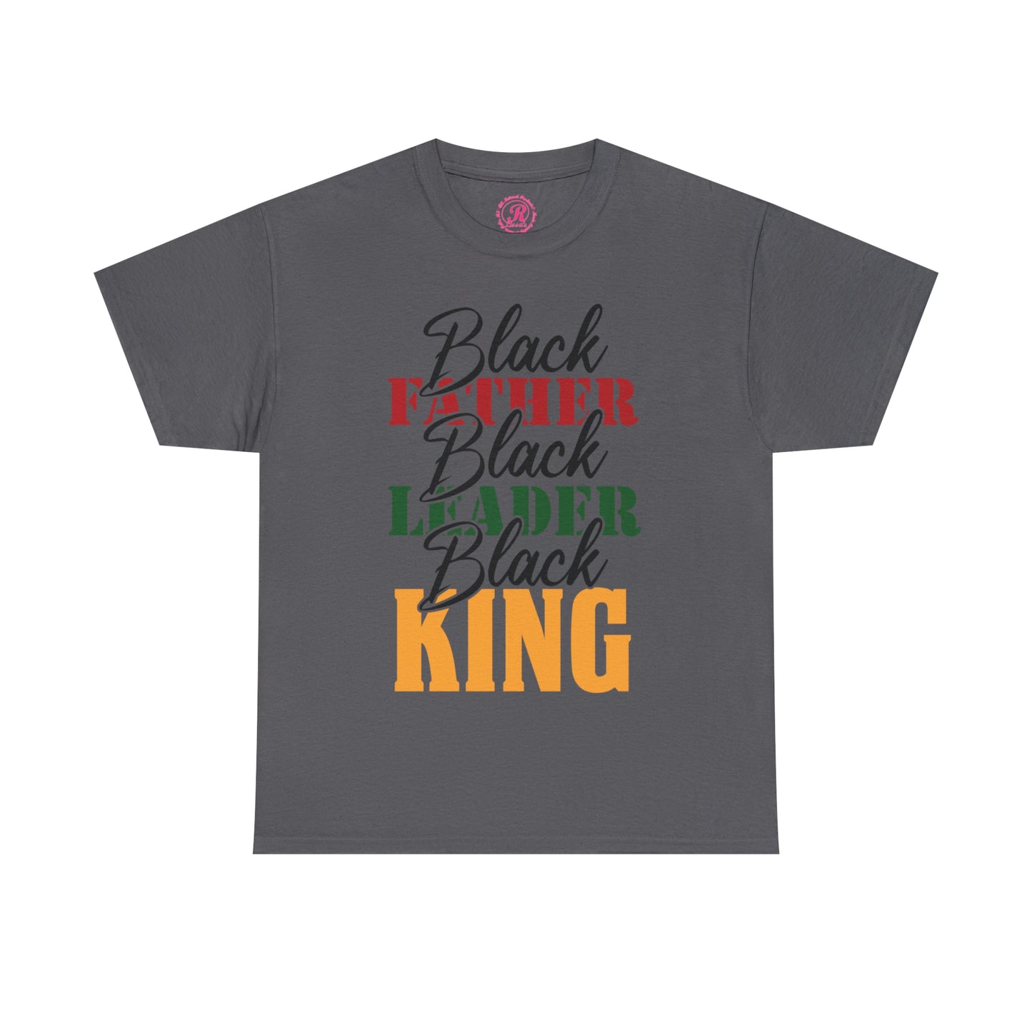 Black Father Script Unisex Heavy Cotton Tee