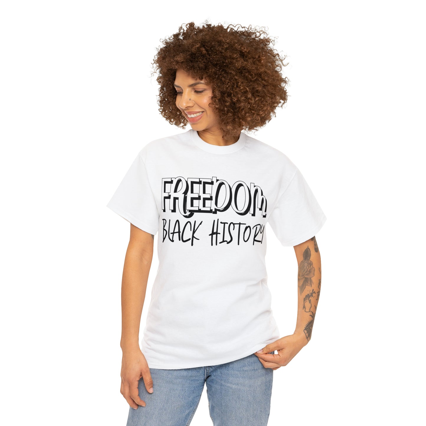Freedom (Vinyl Cut-1 Color) Unisex Heavy Cotton Tee