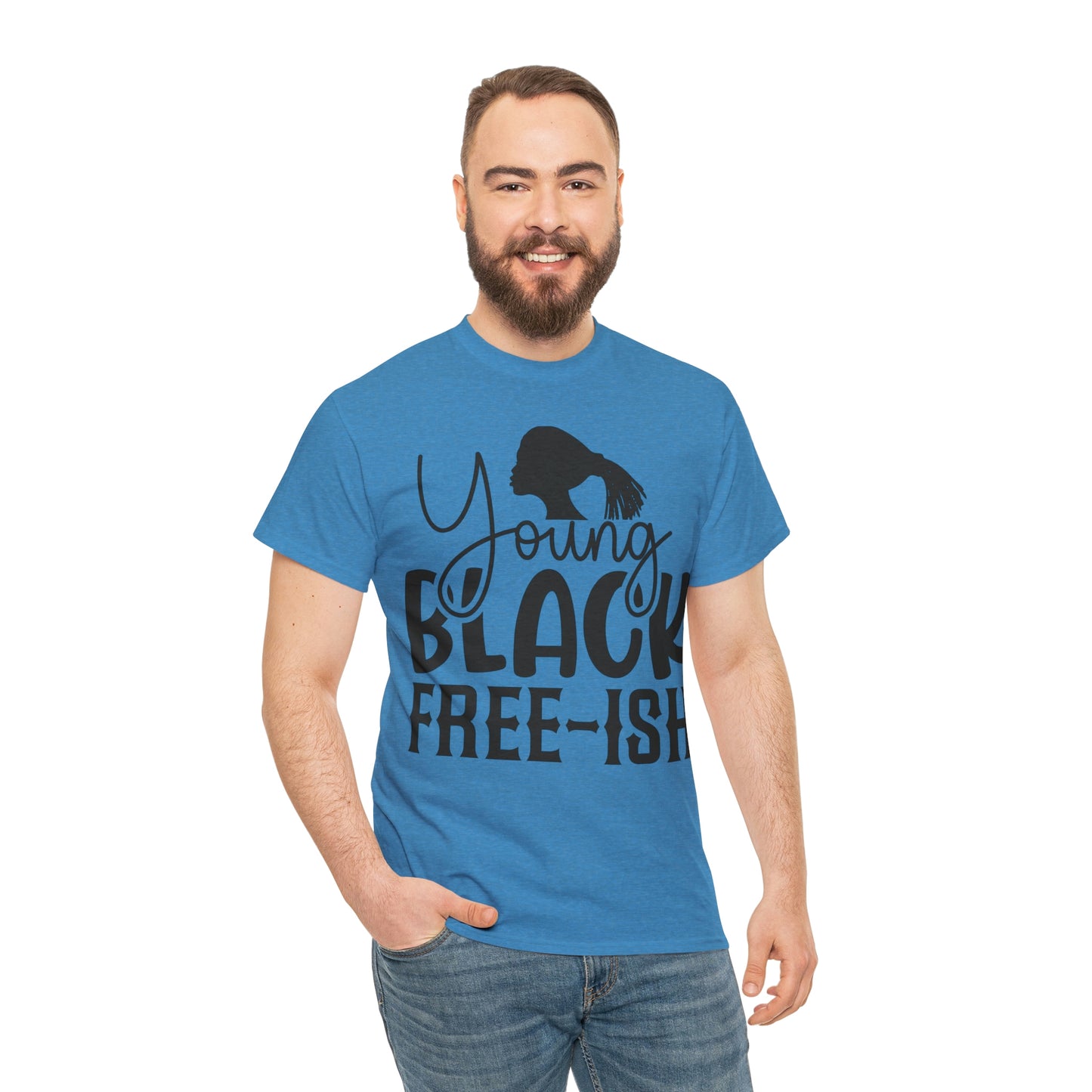 Young Black Unisex Heavy Cotton Tee