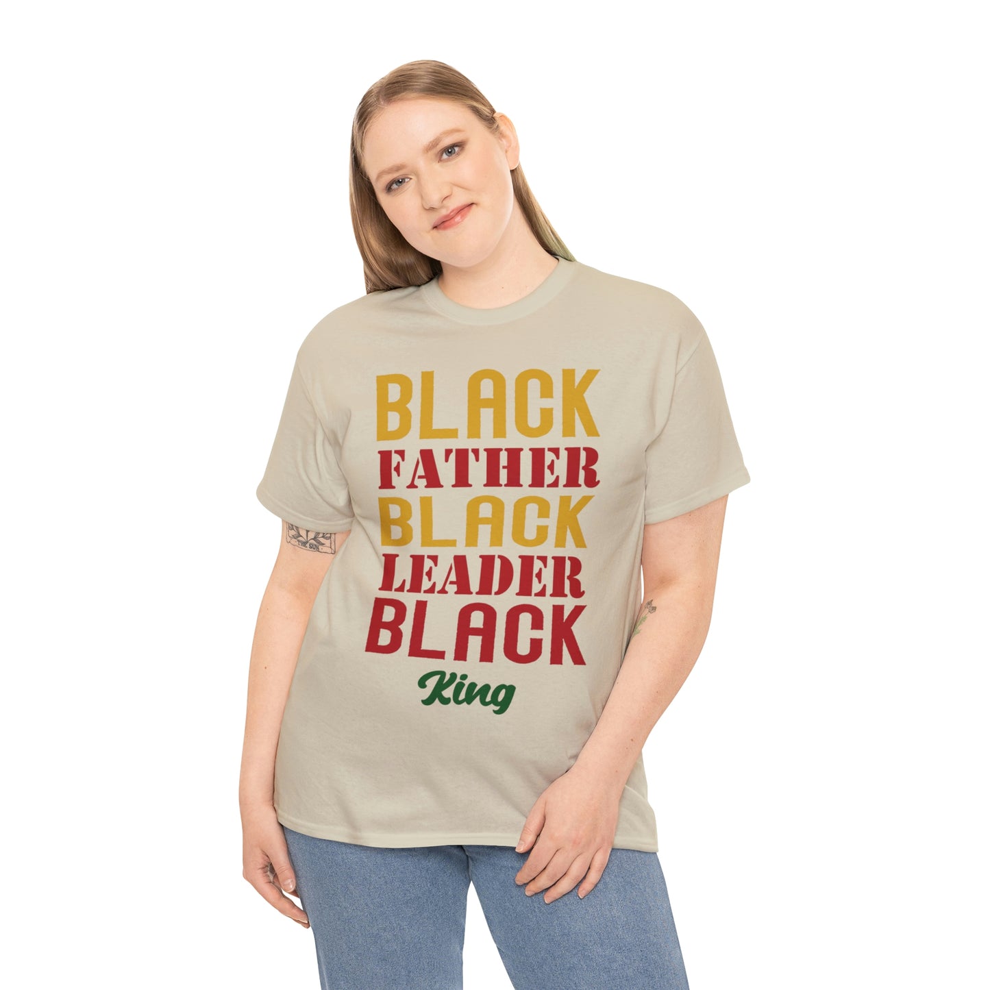 Black Fathers Block Unisex Heavy Cotton Tee