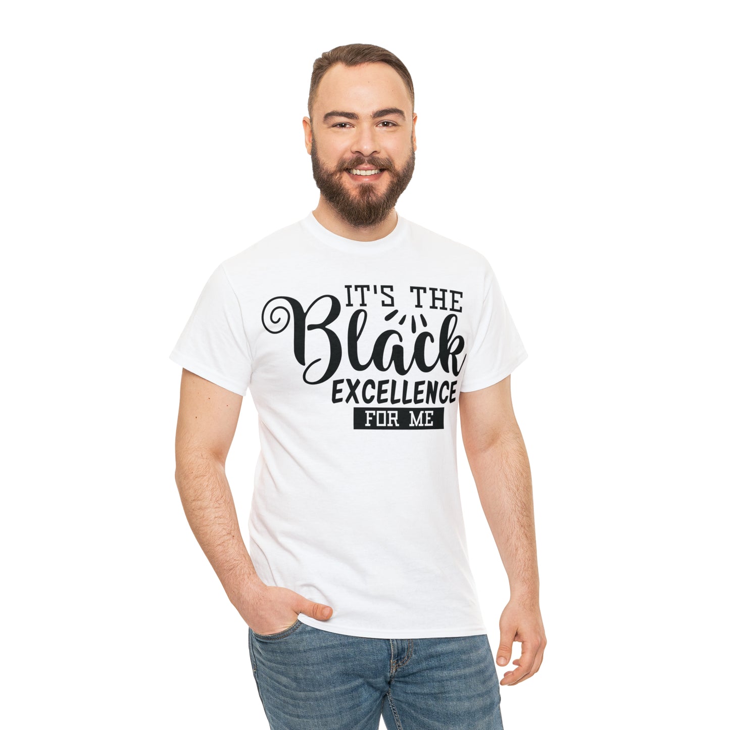 Black Excellence (Vinyl-1 color) Unisex Heavy Cotton Tee