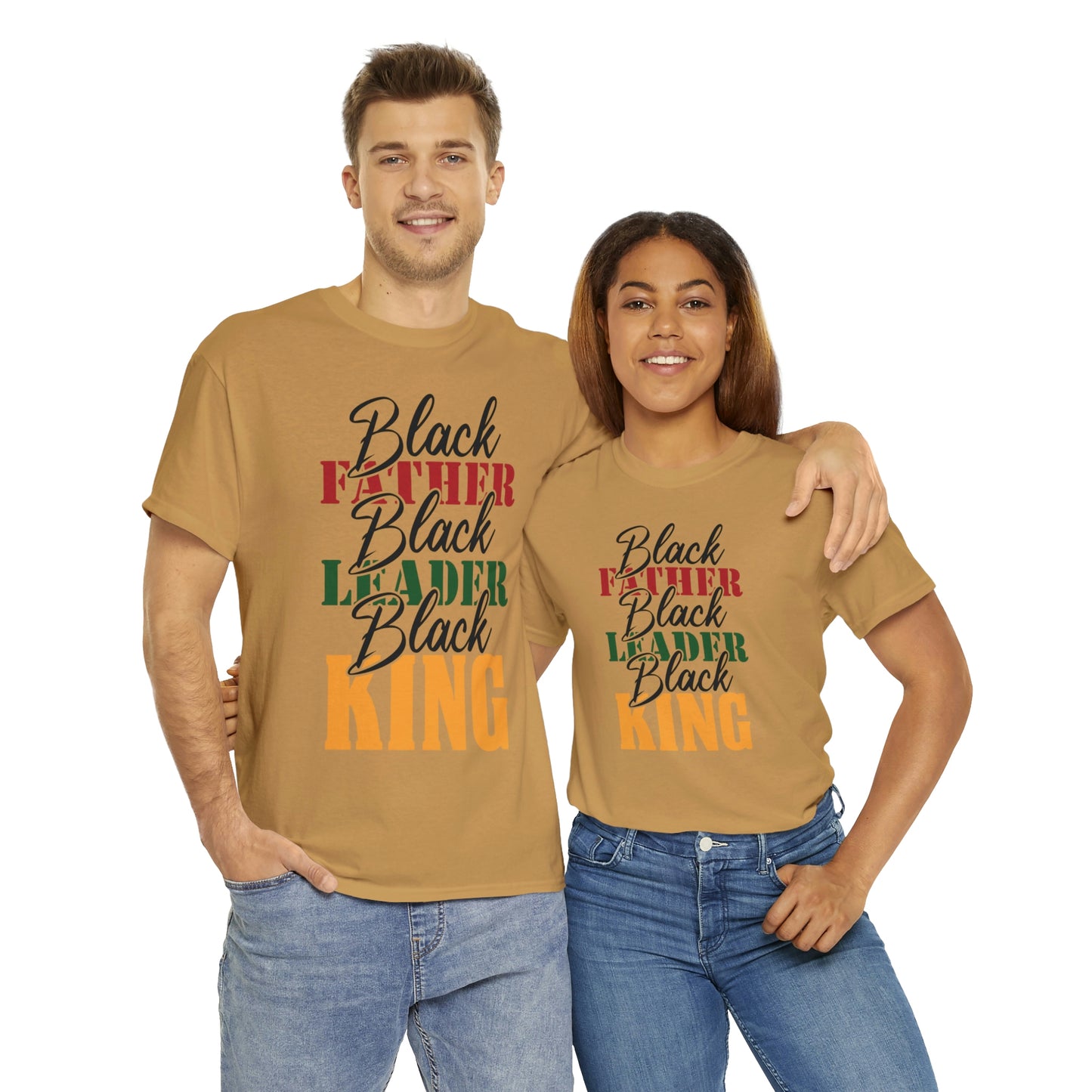 Black Father Script Unisex Heavy Cotton Tee