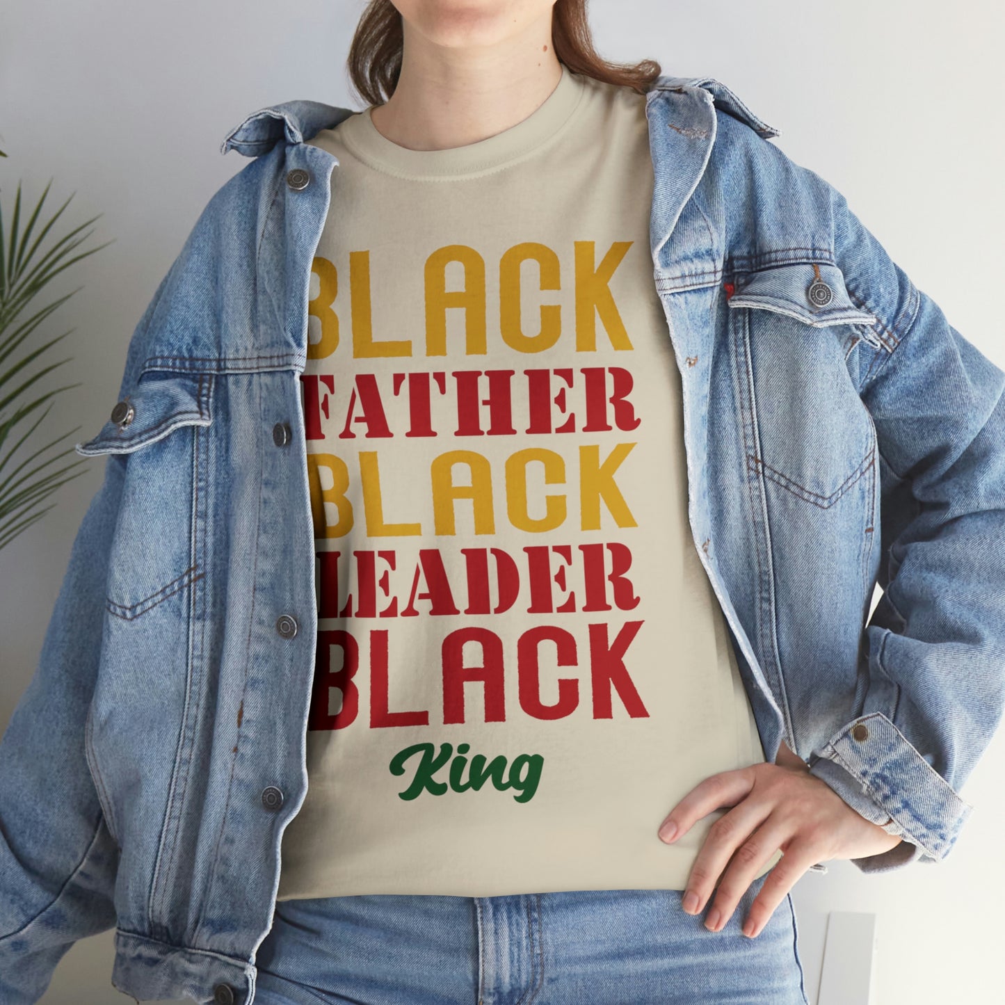 Black Fathers Block Unisex Heavy Cotton Tee