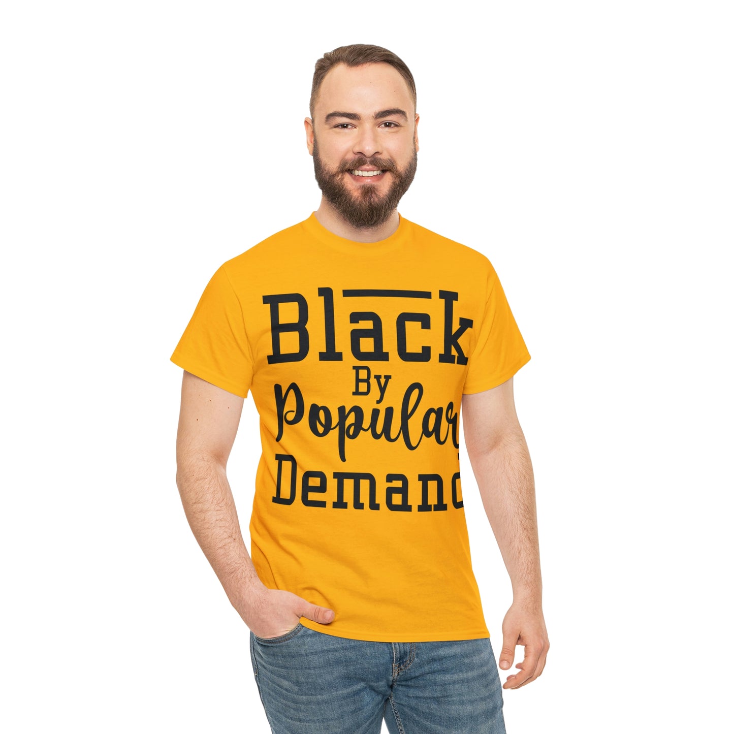 Black Popular Unisex Heavy Cotton Tee