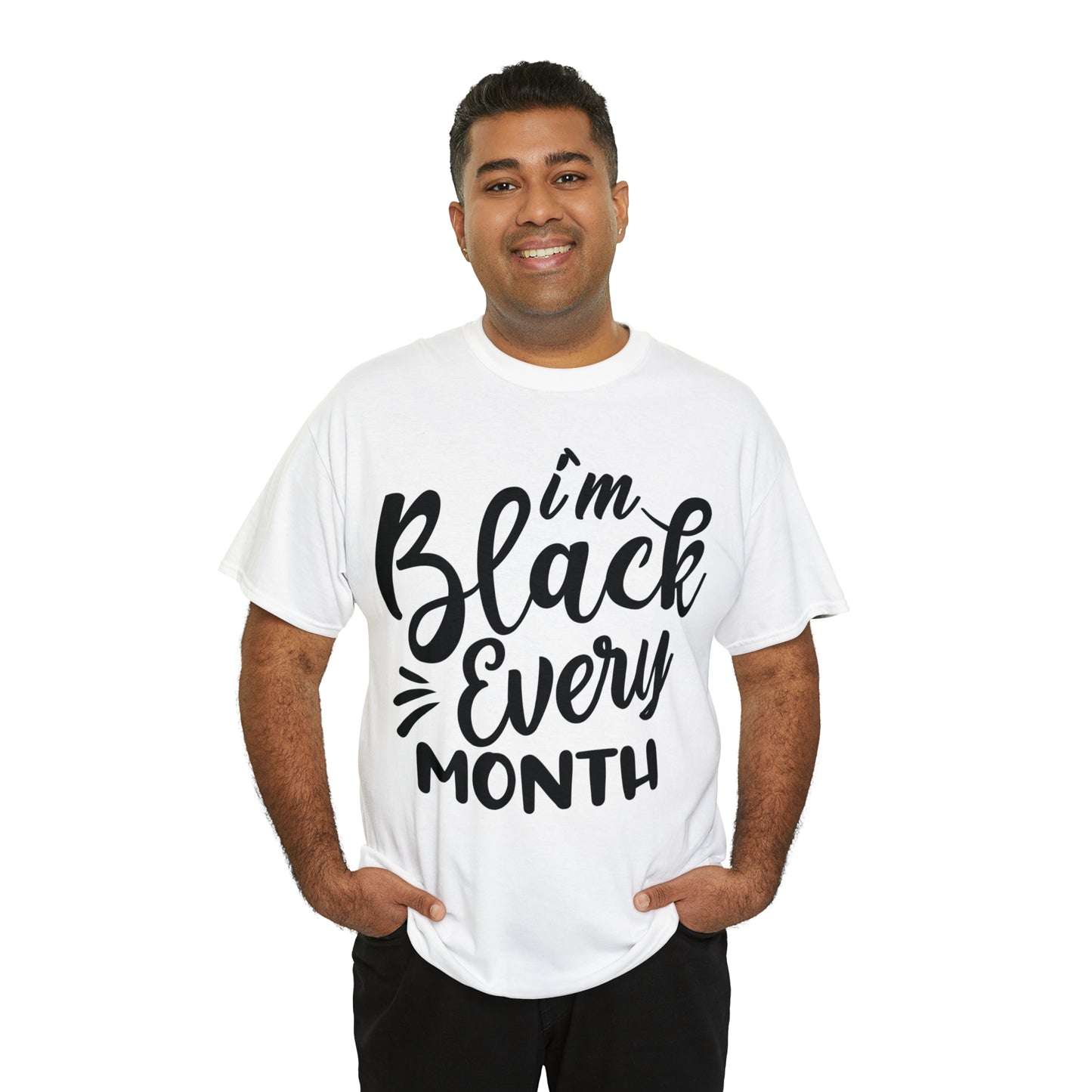 Black (Vinyl Cut-1 color) Unisex Heavy Cotton Tee