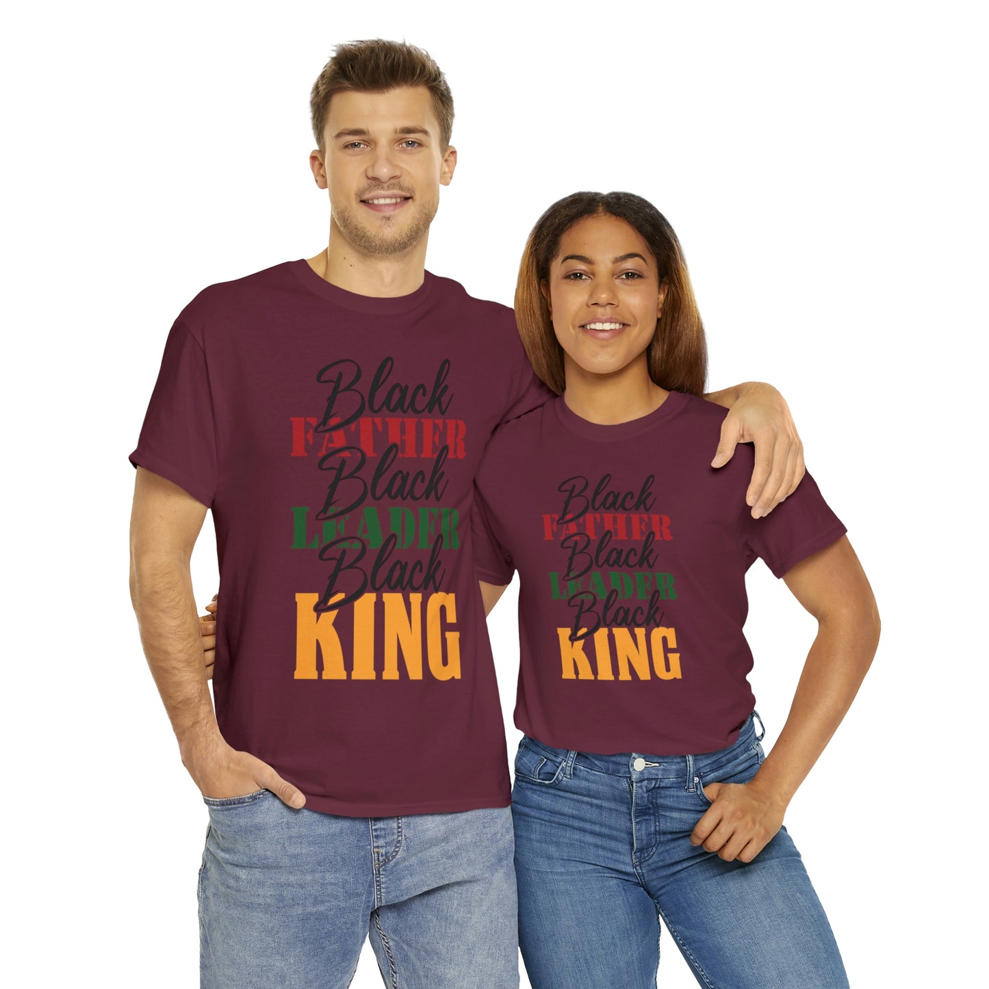 Black Father Script Unisex Heavy Cotton Tee