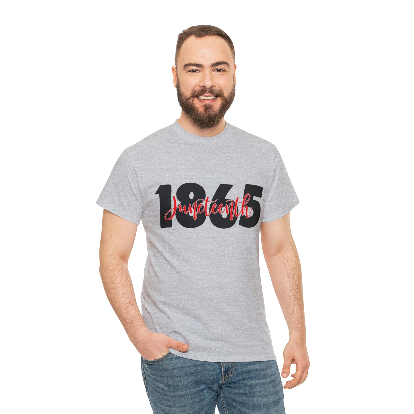 Juneteenth-Red Unisex Heavy Cotton Tee