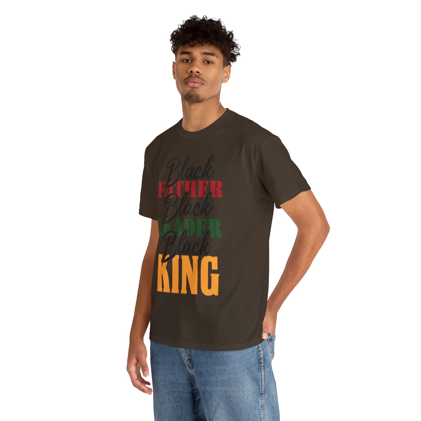 Black Father Script Unisex Heavy Cotton Tee