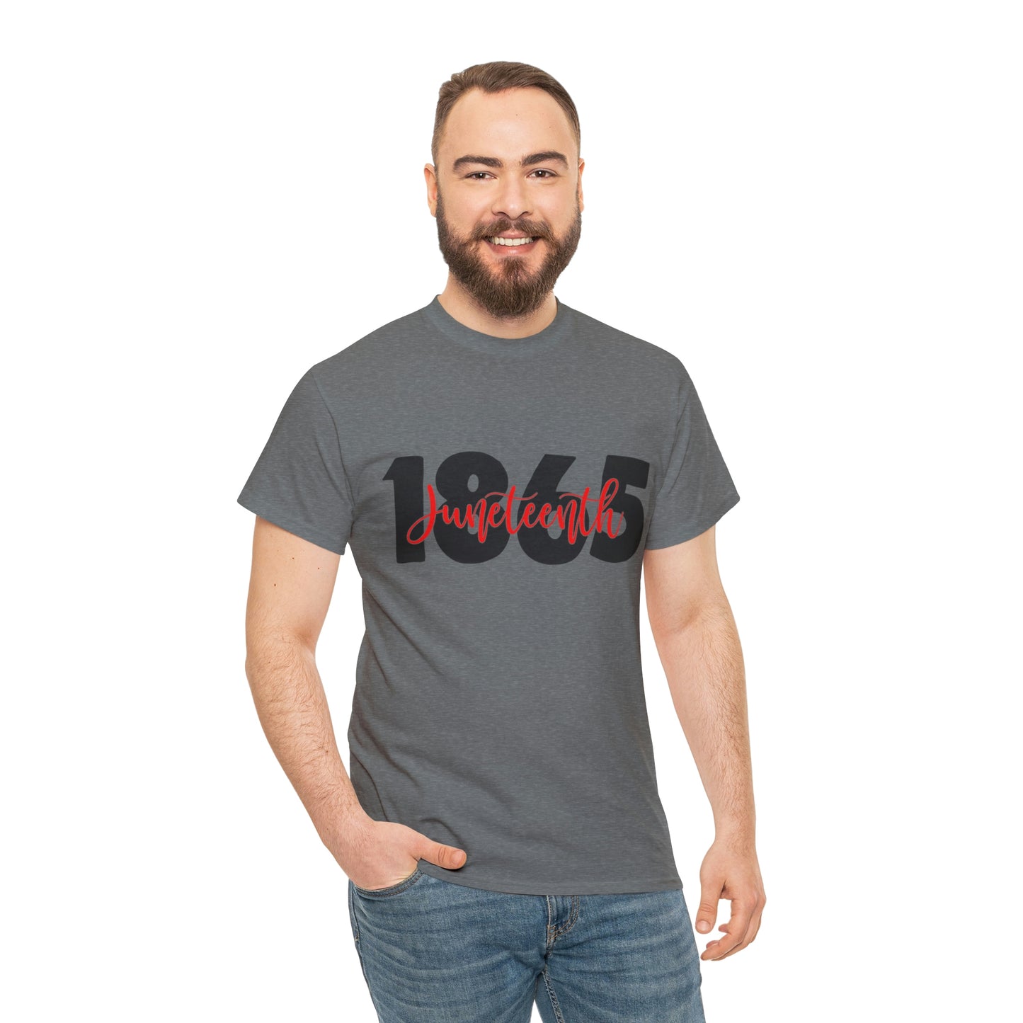 Juneteenth-Red Unisex Heavy Cotton Tee