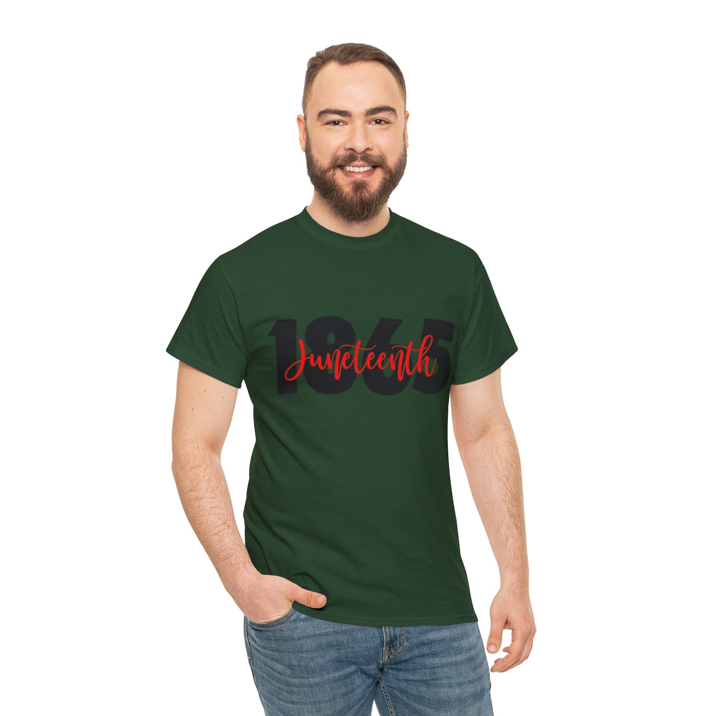 Juneteenth-Red Unisex Heavy Cotton Tee