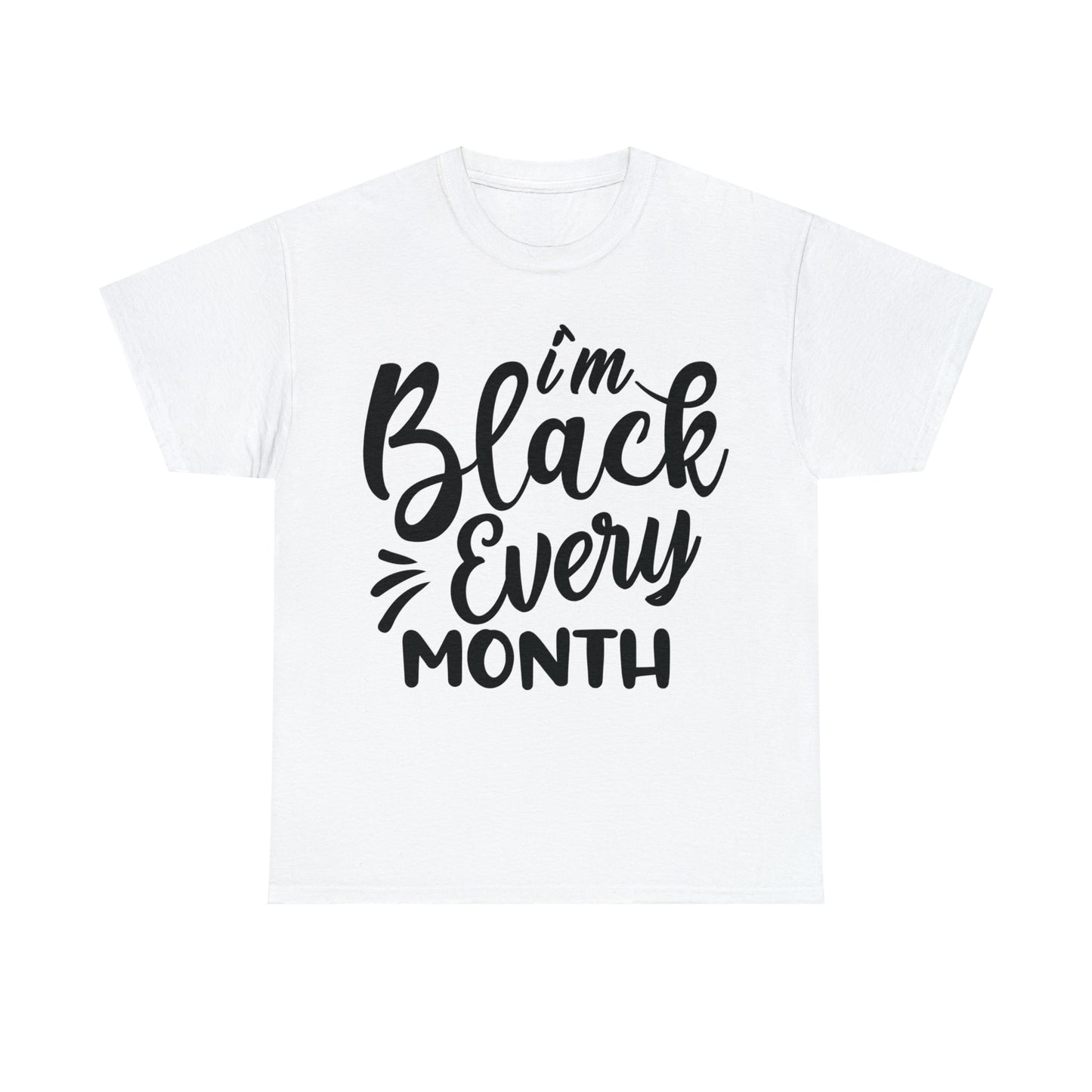 Black (Vinyl Cut-1 color) Unisex Heavy Cotton Tee