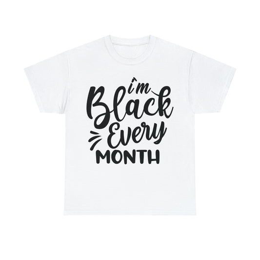 Black (Vinyl Cut-1 color) Unisex Heavy Cotton Tee