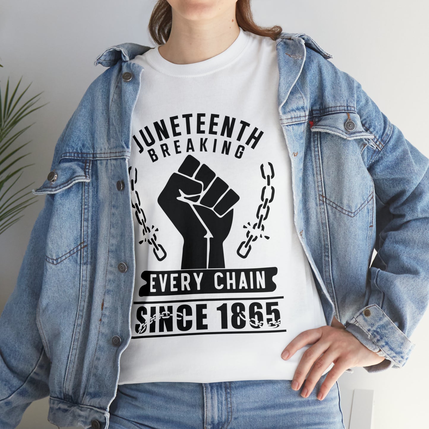Breaking Every Chain (Vinyl Cut-1 Color) Unisex Heavy Cotton Tee