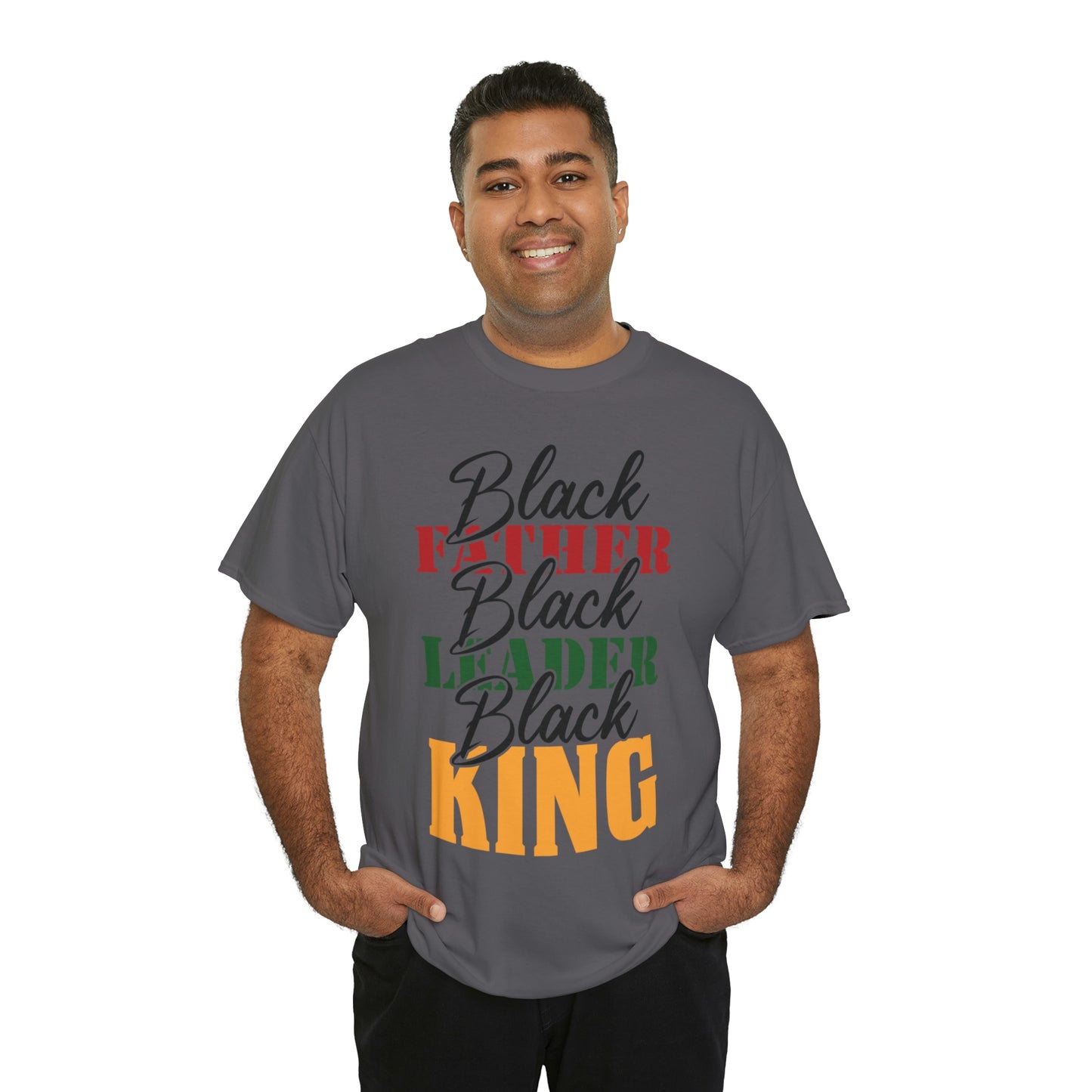 Black Father Script Unisex Heavy Cotton Tee