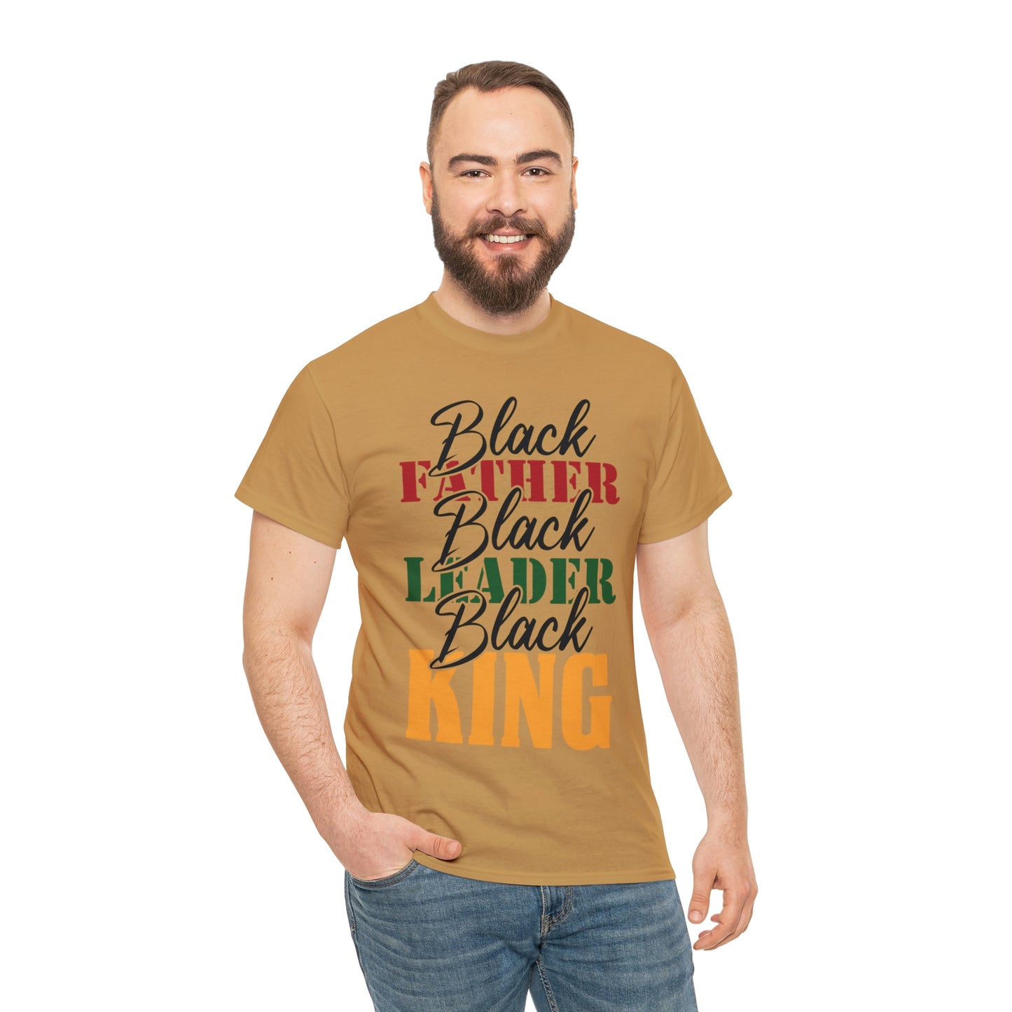 Black Father Script Unisex Heavy Cotton Tee